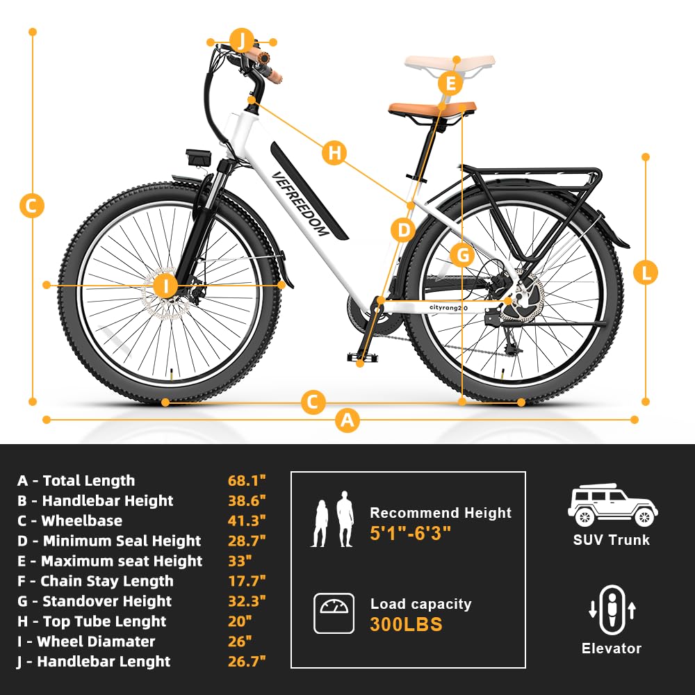 ๐๐๐๐๐ Peak Electric Bike for Adults,up ๐๐ Miles Removable Battery Ebike, 26" UL Certified Electric Mountain E Bike with 7-Speed,Adult Electric Bicycles for Commute Beach Snow
