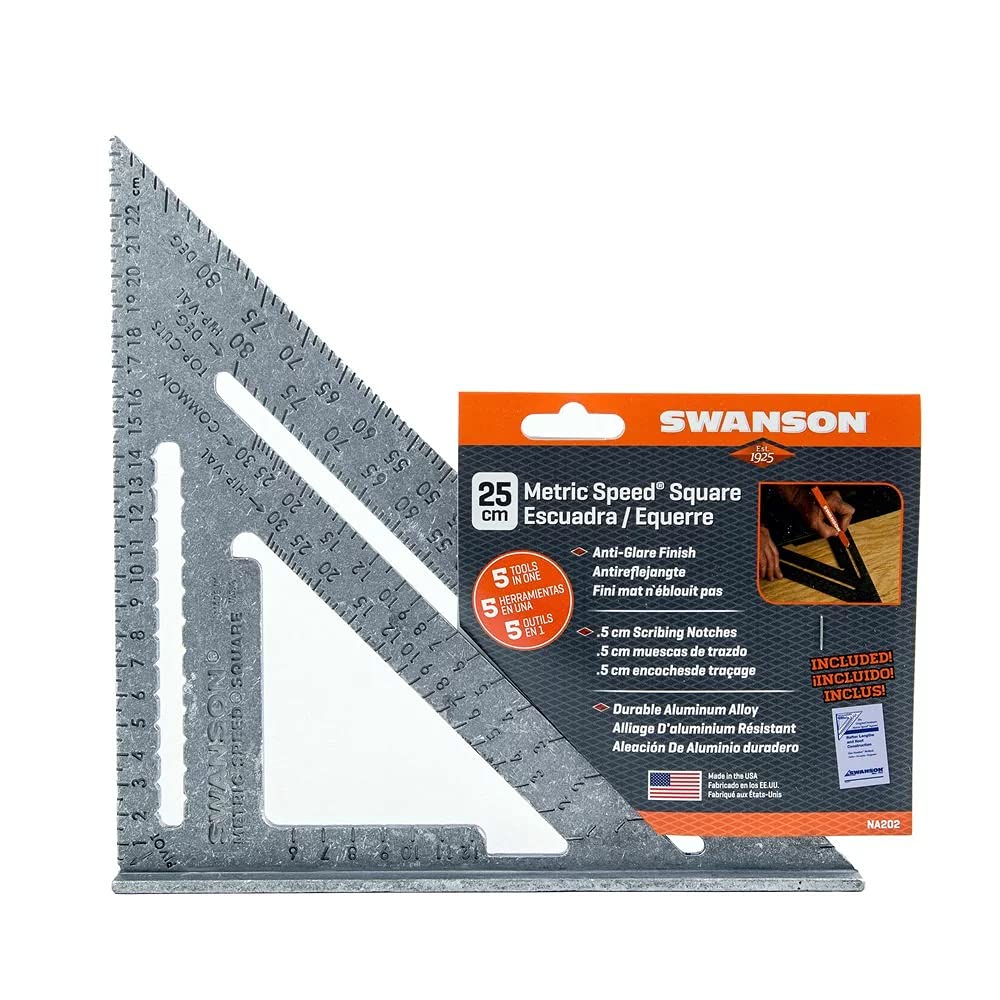 SWANSON Tool Co S0101 7 Inch Speed Square, Blue