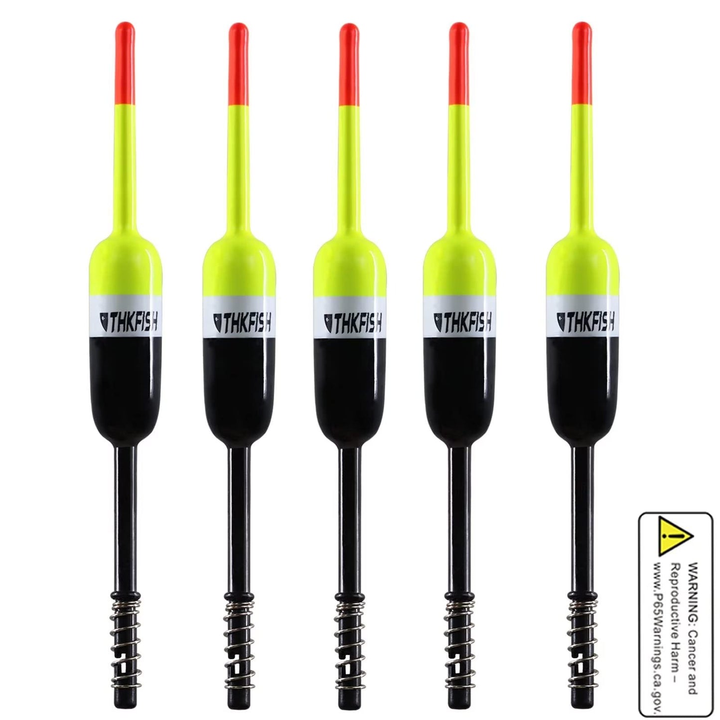 THKFISH Fishing Bobbers Fishing Floats and Bobbers Slip Bobbers for Fishing Balsa Floats Crappie Fishing Bobbers Fixed Bobber (1.5"X0.59"X5.4") (2.5"X0.59"X5.4")