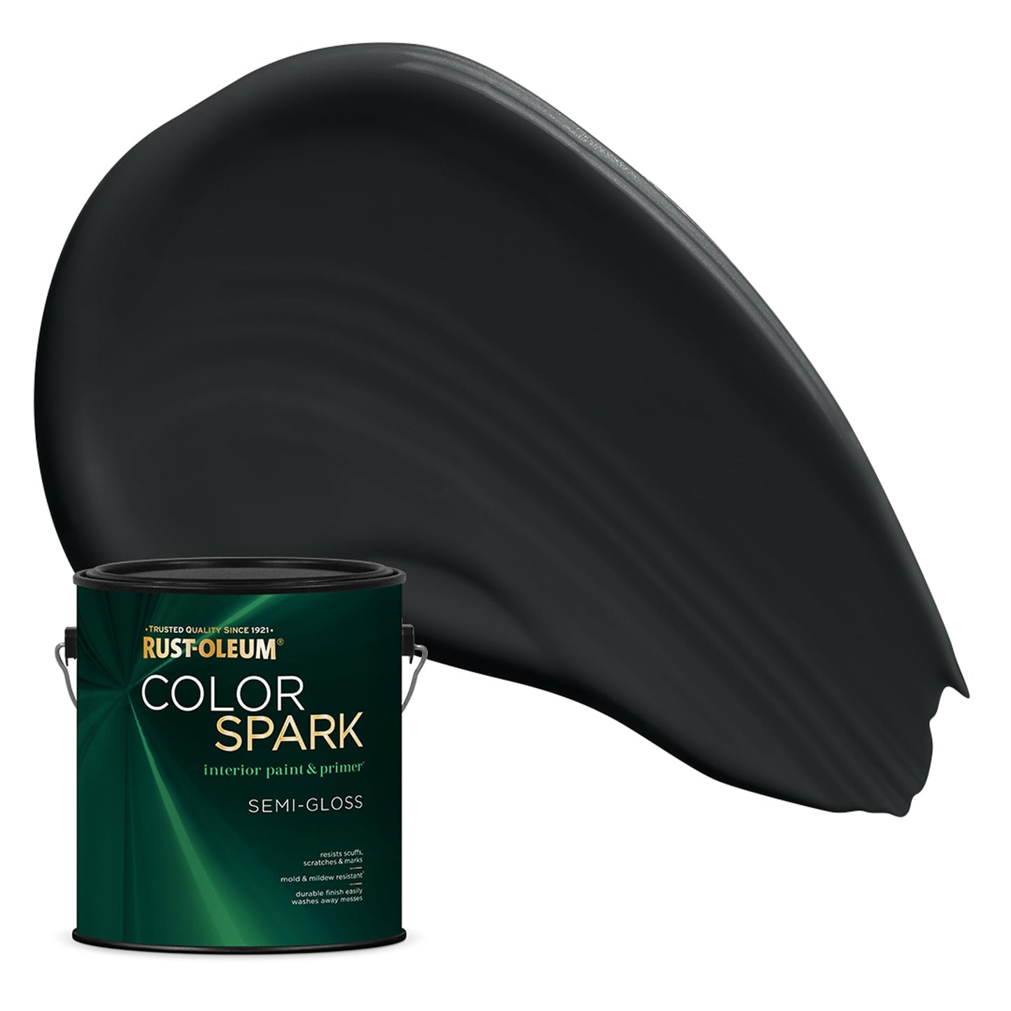 Rust-Oleum Color Spark Interior Paint and Primer in One, Eggshell, Black, 1 Gallon