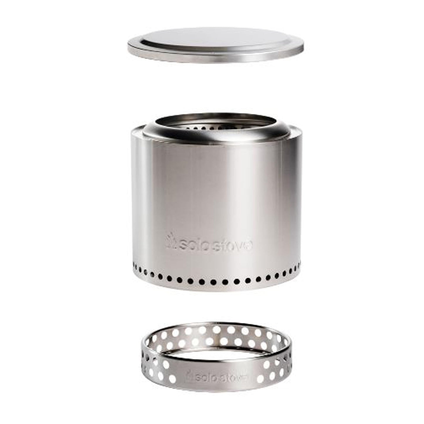 Solo Stove Ranger 2.0 with Stand - 15 Inch Smokeless Portable Fire Pit - Lightweight Outdoor Fireplace with Removable Ash Pan, Stainless Steel, Carry Case Included, Ideal for 2-4 People, 16.5 lbs