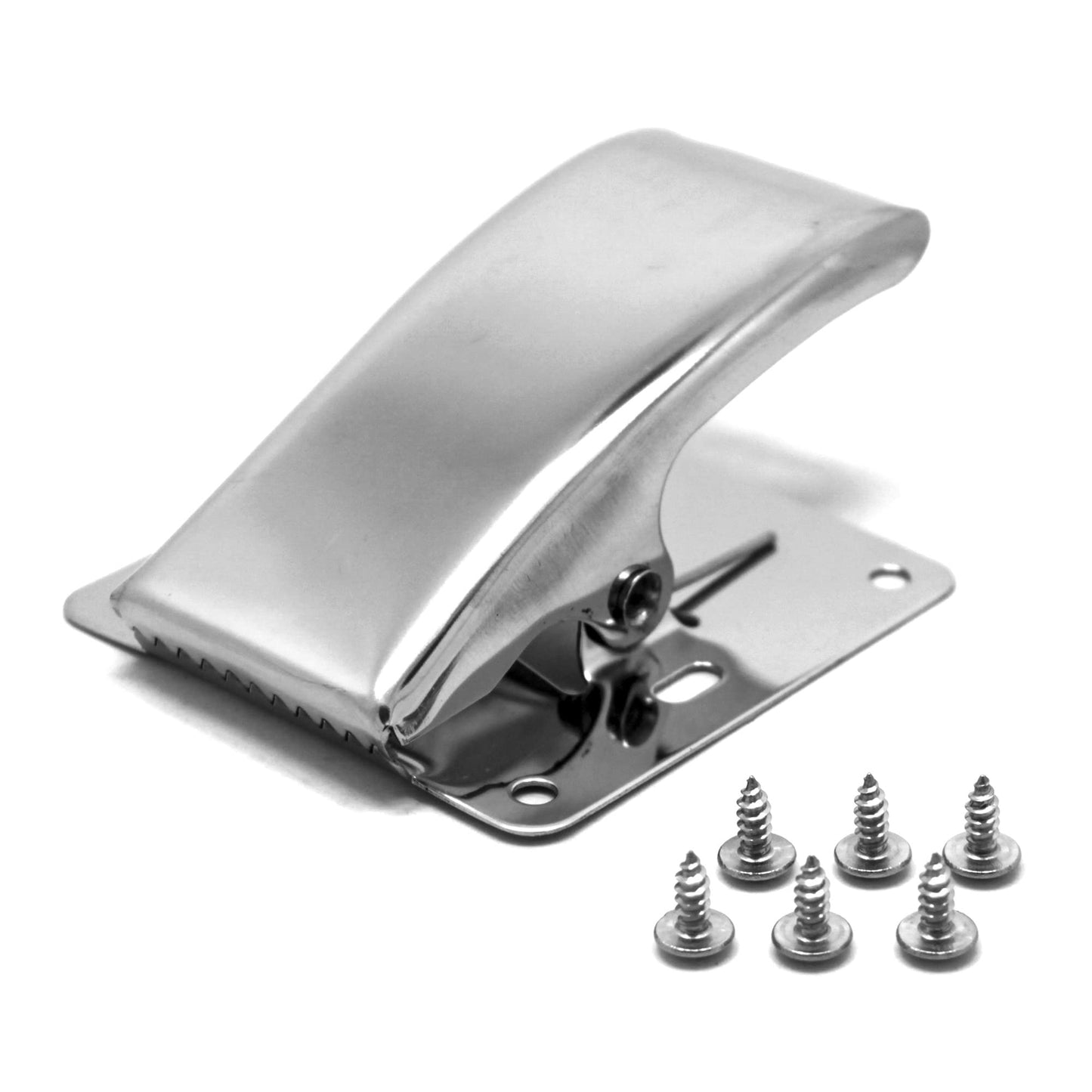 SAMSFX Fish Cleaning Board Tools Fillet Clamp w/Screws Deep-Jaw Fish Tail Clip Board for Scaling Table Bait (Fish Clamps with Black Grip)