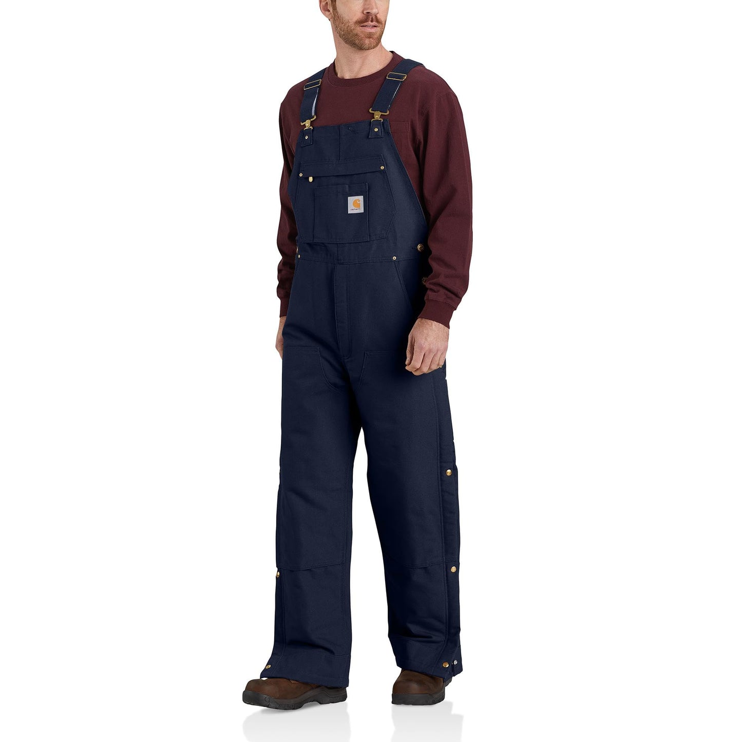 Carhartt Mens Loose Fit Firm Duck Insulated Bib Overall