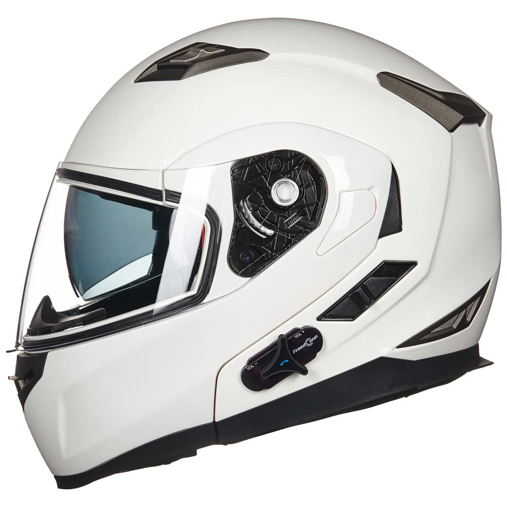 ILM Bluetooth Integrated Modular Flip up Full Face Motorcycle Helmet Sun Shield Mp3 Intercom Model 953/953 PRO