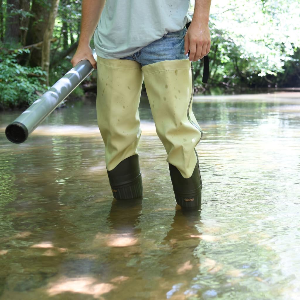 FROGG TOGGS Bull Frogg 3-ply PVC Canvas Bootfoot Hip Wader, Cleated or Felt