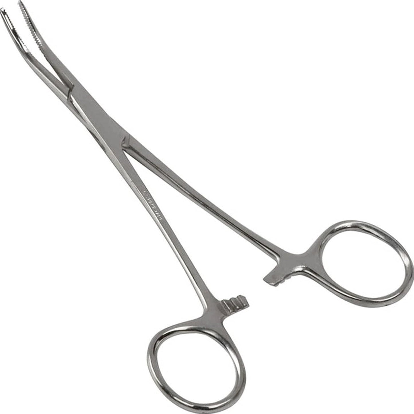 DEXSUR Precision Kelly Hemostat Forceps Locking Tweezers Clamp, Silver, 5.5 Inches, Curved Stainless Steel