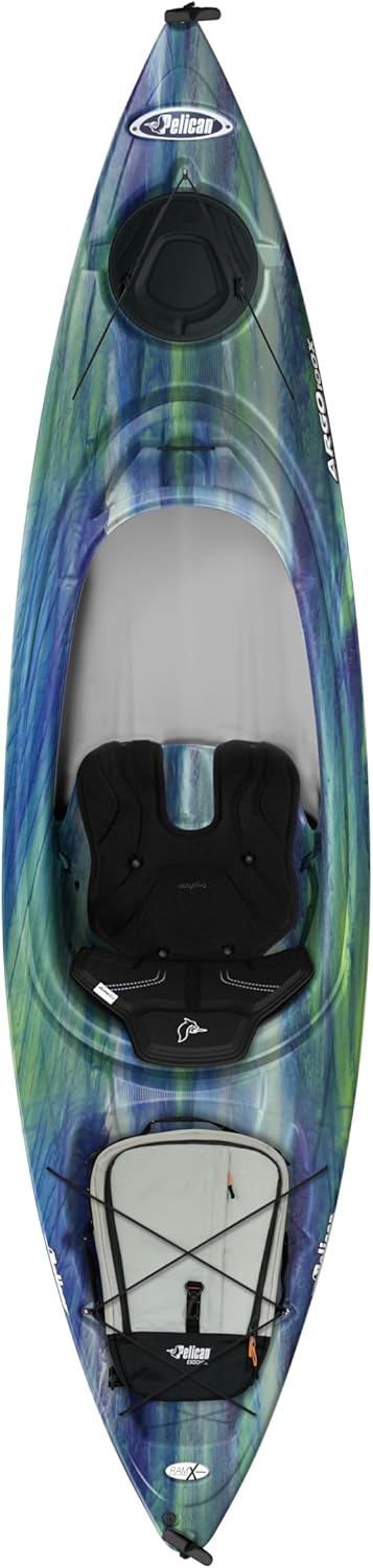 Pelican Argo 100X EXO - Premium Sit-in Recreational Kayak - Exo Cooler Bag Included - 10 ft - Blue Coral