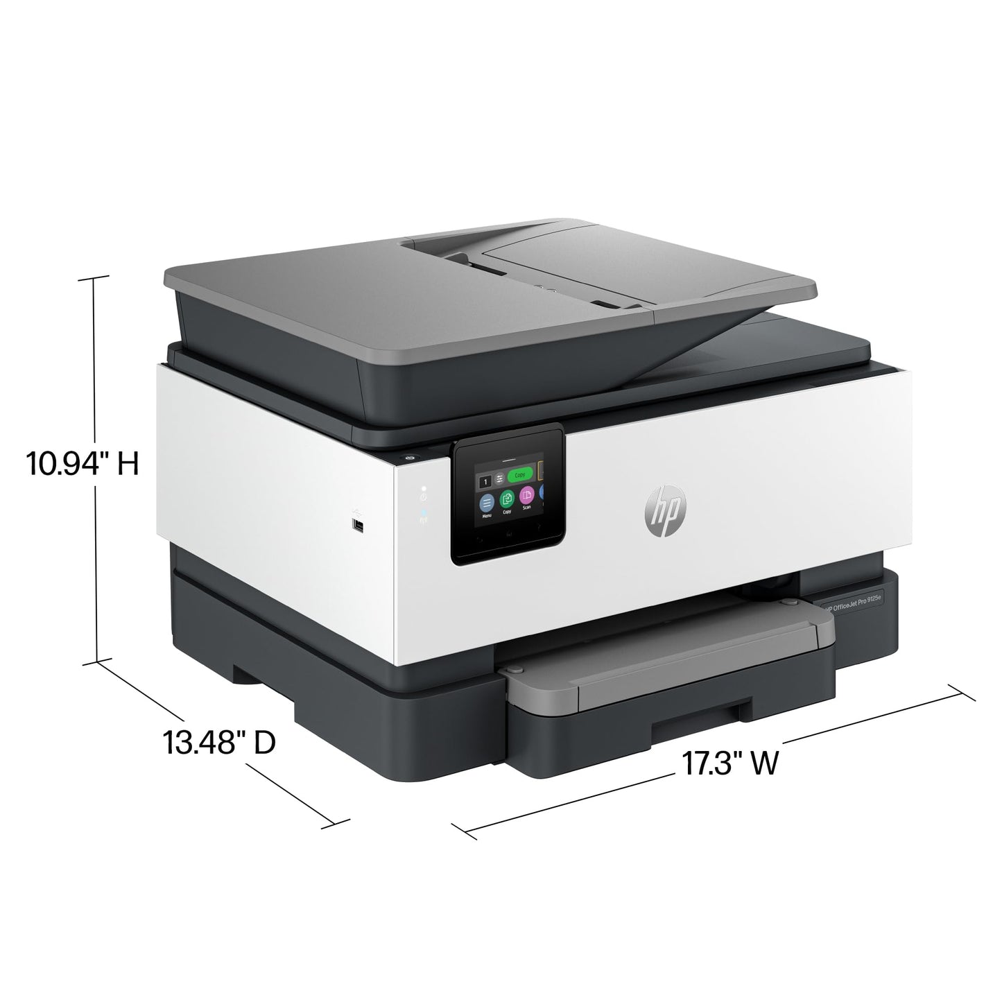 HP OfficeJet Pro 9125e All-in-One Printer, Color, Printer-for-Small Medium Business, Print, Copy, scan, fax,Touchscreen; Smart Advance Scan, 3 month Instant Ink trial included