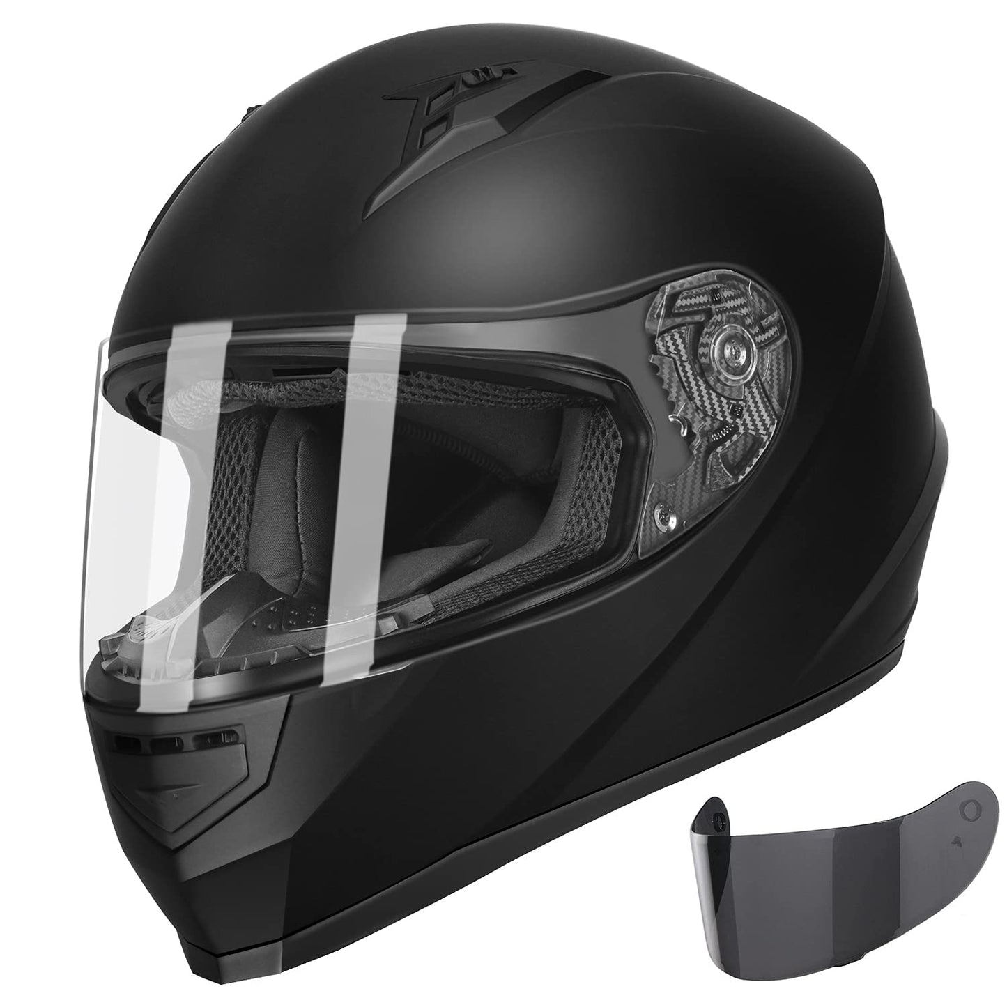 GLX GX11 Compact Motorcycle Helmet - Camo, Large - Full Face w/ Tinted Visor, DOT Approved