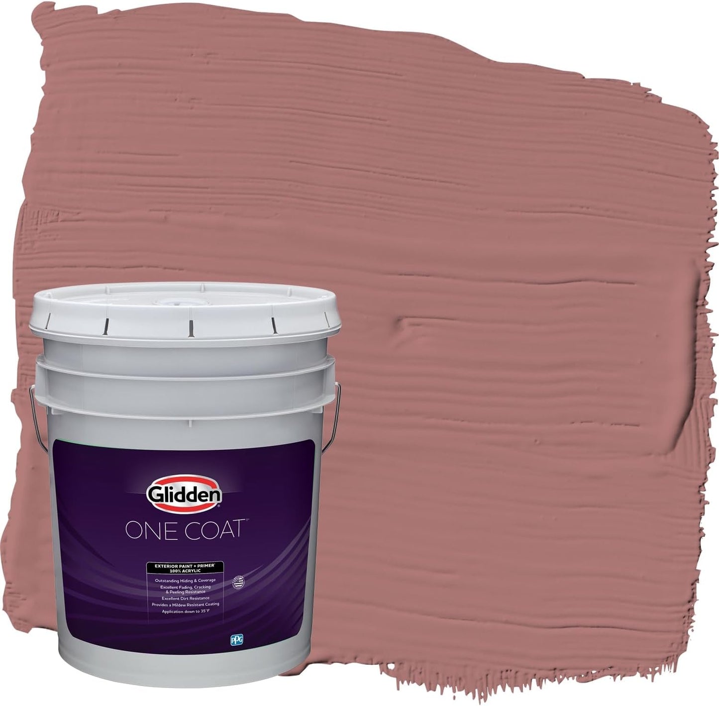 Glidden Exterior Paint + Primer: Pink/Ballet Slipper, One Coat, Semi-Gloss, 1-Gallon