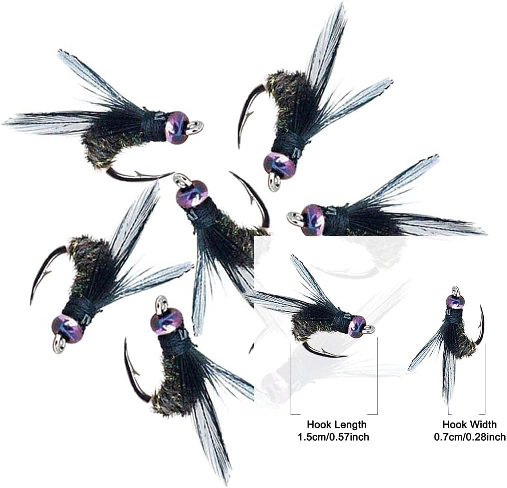 Fly Fishing Flies Kit, 50/114Pcs Handmade Fly Fishing Gear with Dry/Wet Flies, Streamers, Fly Assortment Trout Bass Fishing with Fly Box (114Pcs/Set-11 Mixed Styles)