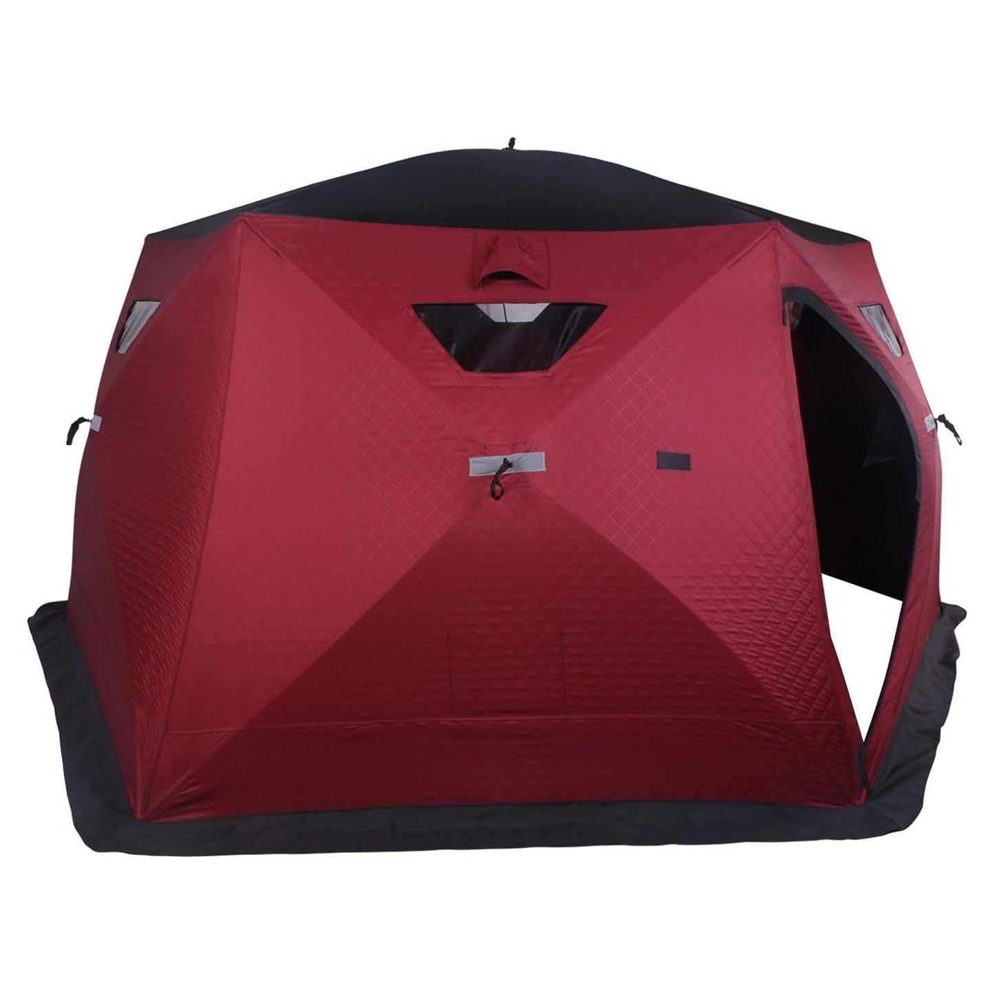 THUNDERBAY Ice Cube Series Pop-Up Hub-Style Ice Fishing Shelter, 68-112 Square Feet of Fishable Area, Portable 6-8 Person Ice Shanty