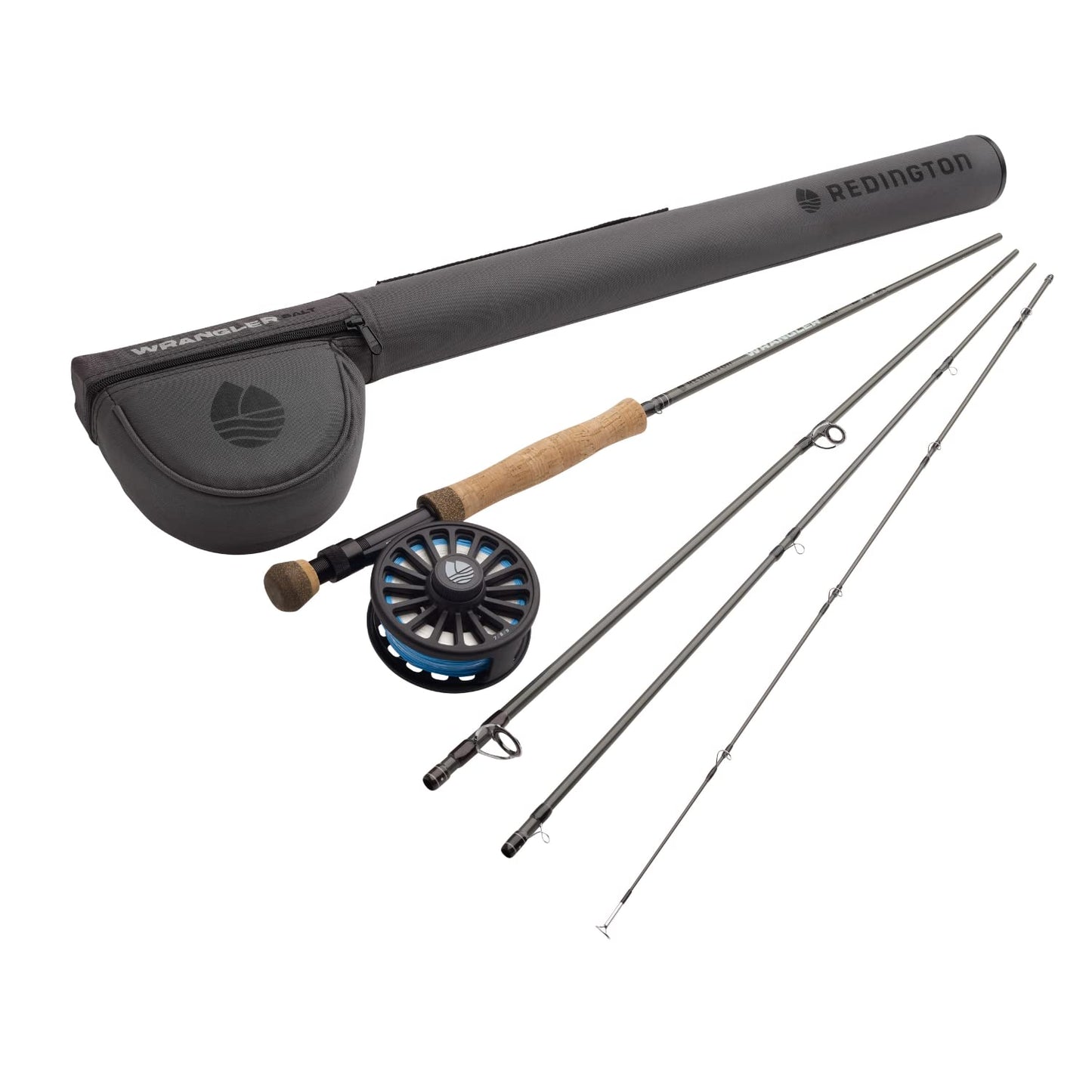 Redington Wrangler Fly Fishing Kit, Medium Fast Action Rod, Crosswater Reel, Fly Line, Leader, & Carrying Case