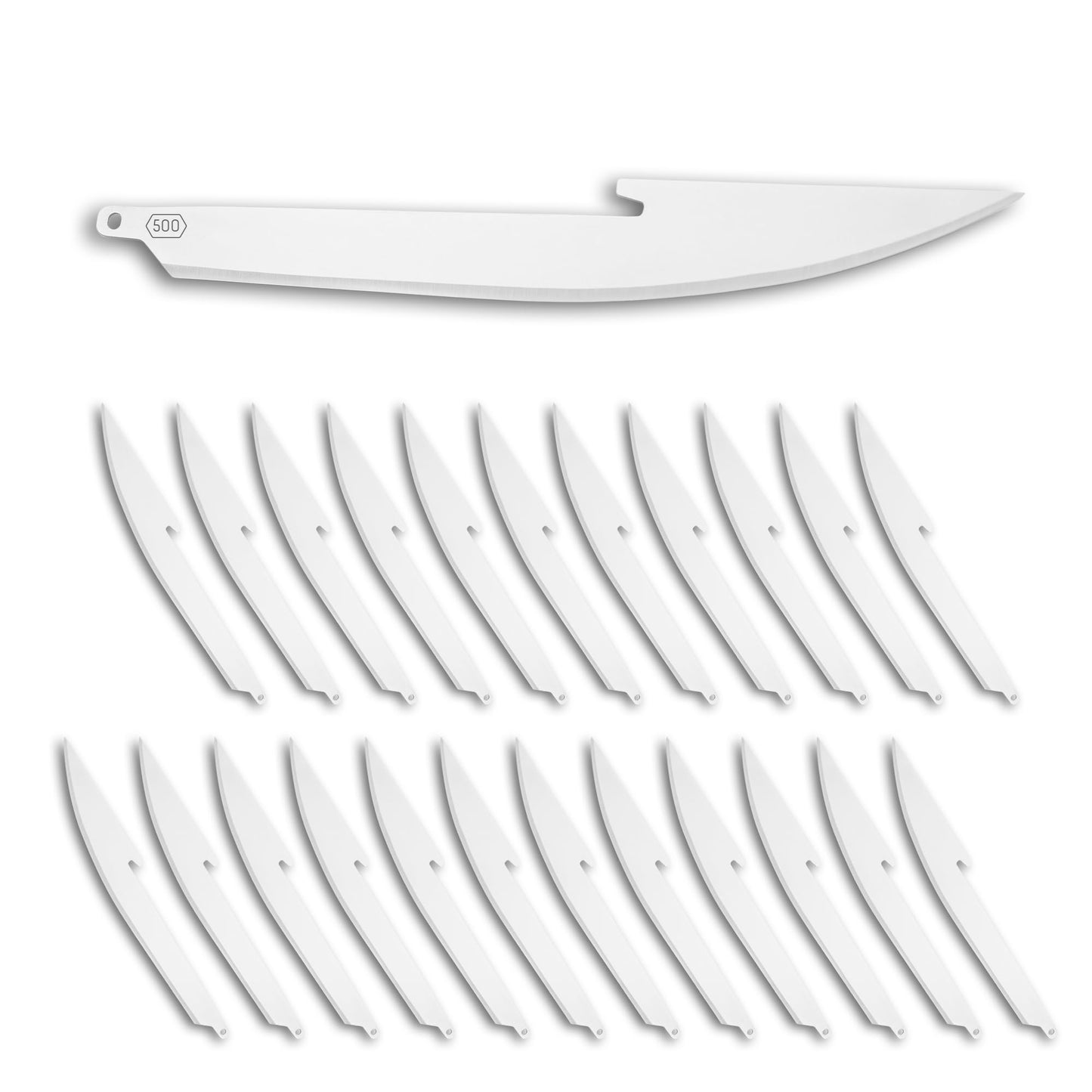 OUTDOOR EDGE 3.5" RazorSafe Replacement Sharp-Point Knife Blades, 24 Piece Value Pack