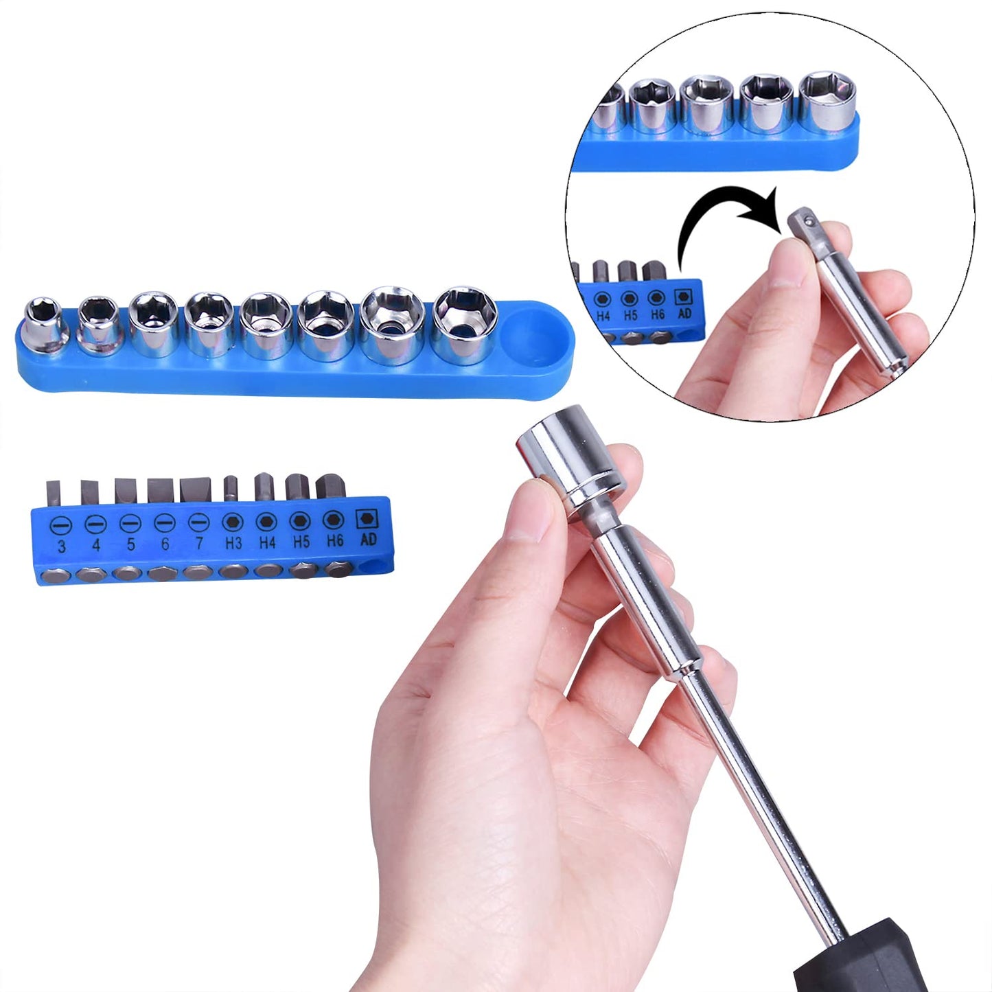 CARTMAN 148 Piece Automotive and Household Tool Set Perfect for Car Enthusiasts and DIY Home Repairs
