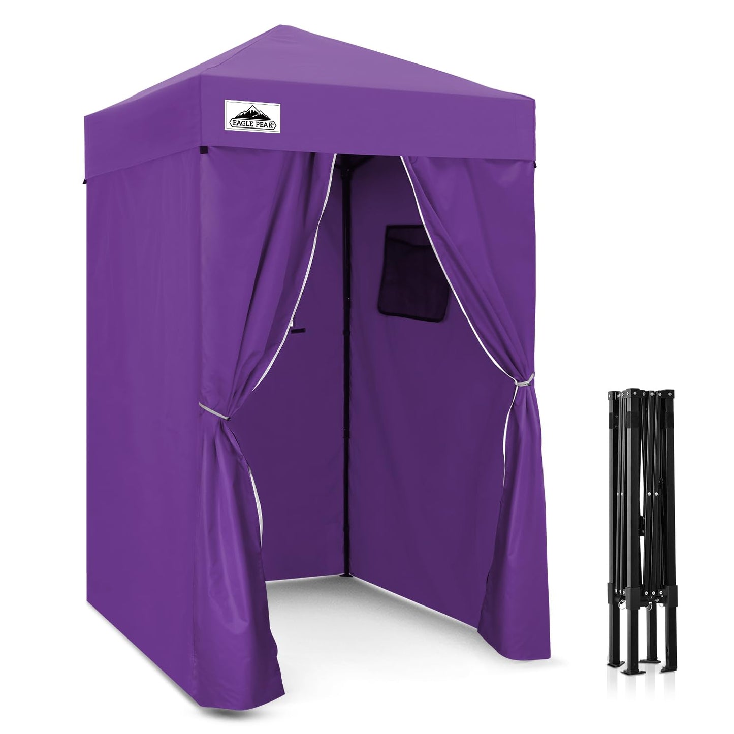 EAGLE PEAK Flex Compact 4x4 Pop-up Canopy Changing Room, Portable Dressing Room, Privacy Changing Tent for Indoor Fashion Photoshoots, Camping, or Pool, Purple