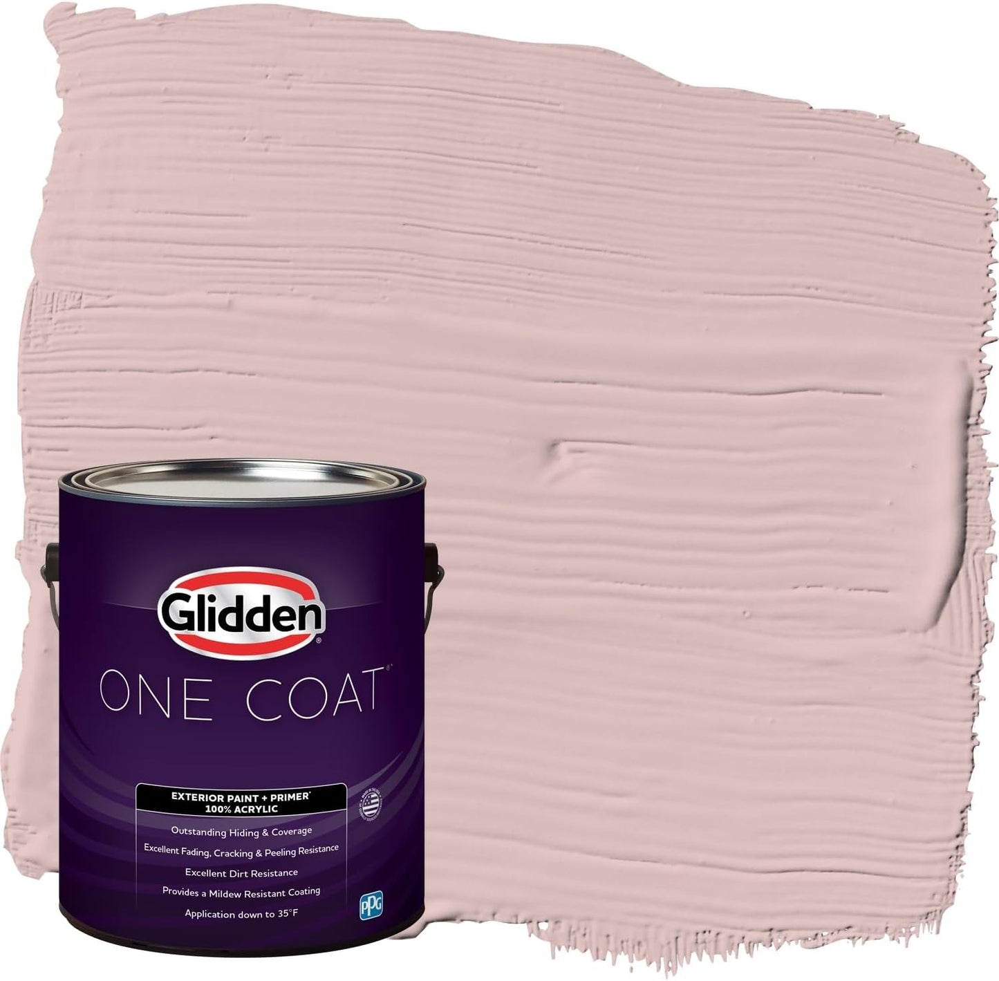 Glidden Exterior Paint + Primer: Pink/Ballet Slipper, One Coat, Semi-Gloss, 1-Gallon