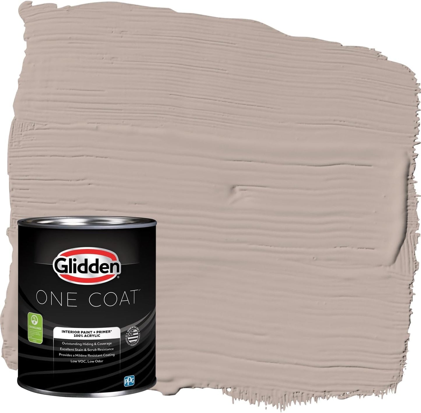 Glidden Interior Paint + Primer: Beige/Toasted Almond, One Coat, Semi-Gloss, 1-Quart