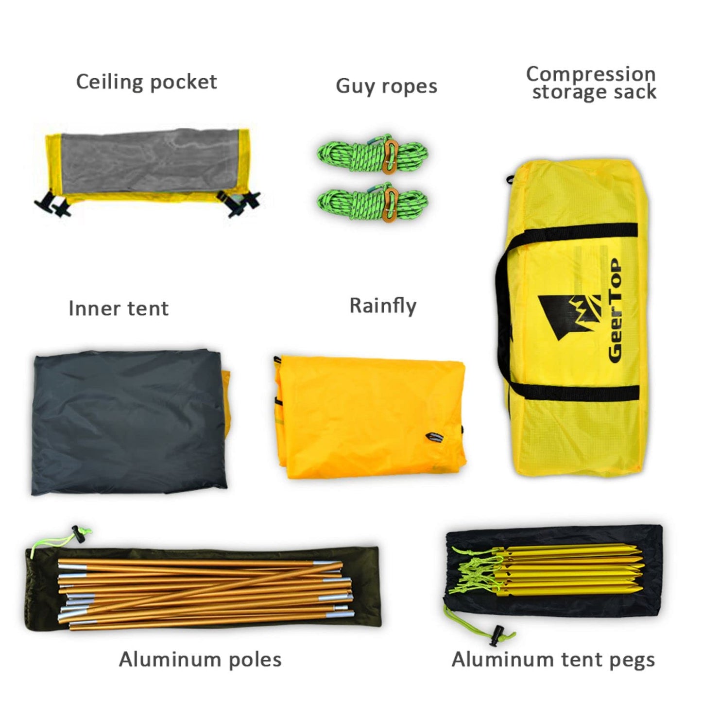 GEERTOP Ultralight 2 Person Backpacking Tent 4 Season Waterproof Camping Tent Double Layer Cold Weather Easy Set Up Tents for Family Camp, Hiking, Hunting Outdoor Mountaineering Travel