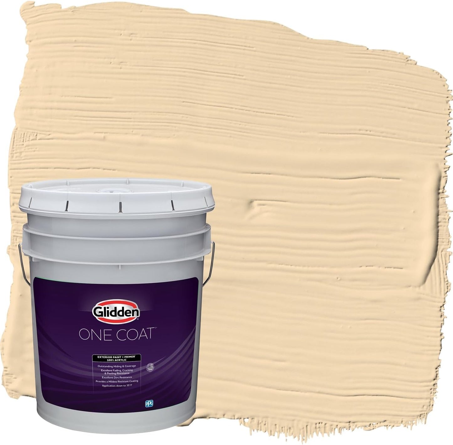 Glidden Exterior Paint + Primer: Beige/Pony Tail, One Coat, Semi-Gloss, 1-Gallon