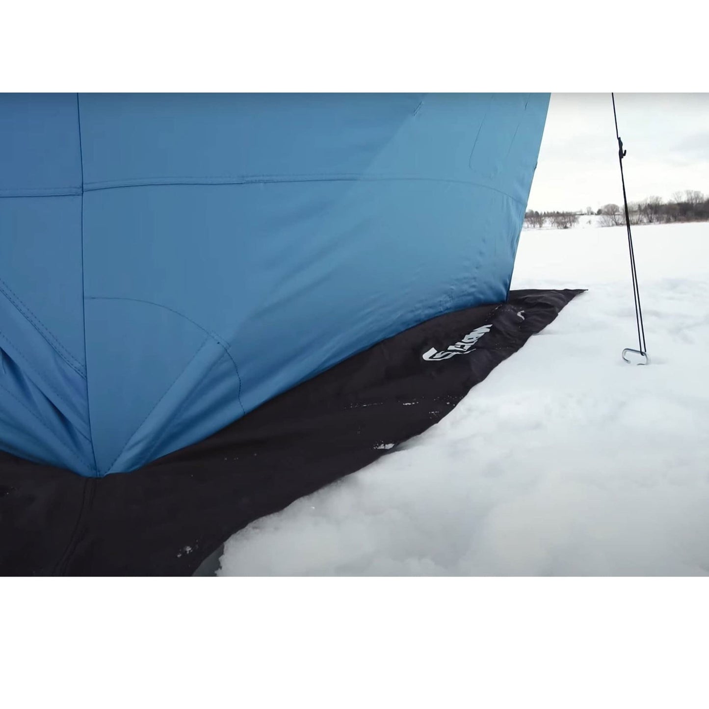 CLAM Lightweight Portable Pop Up Ice Fishing Angler Thermal Hub Shelter Tent with Anchors, Tie Ropes, and Carrying Bag