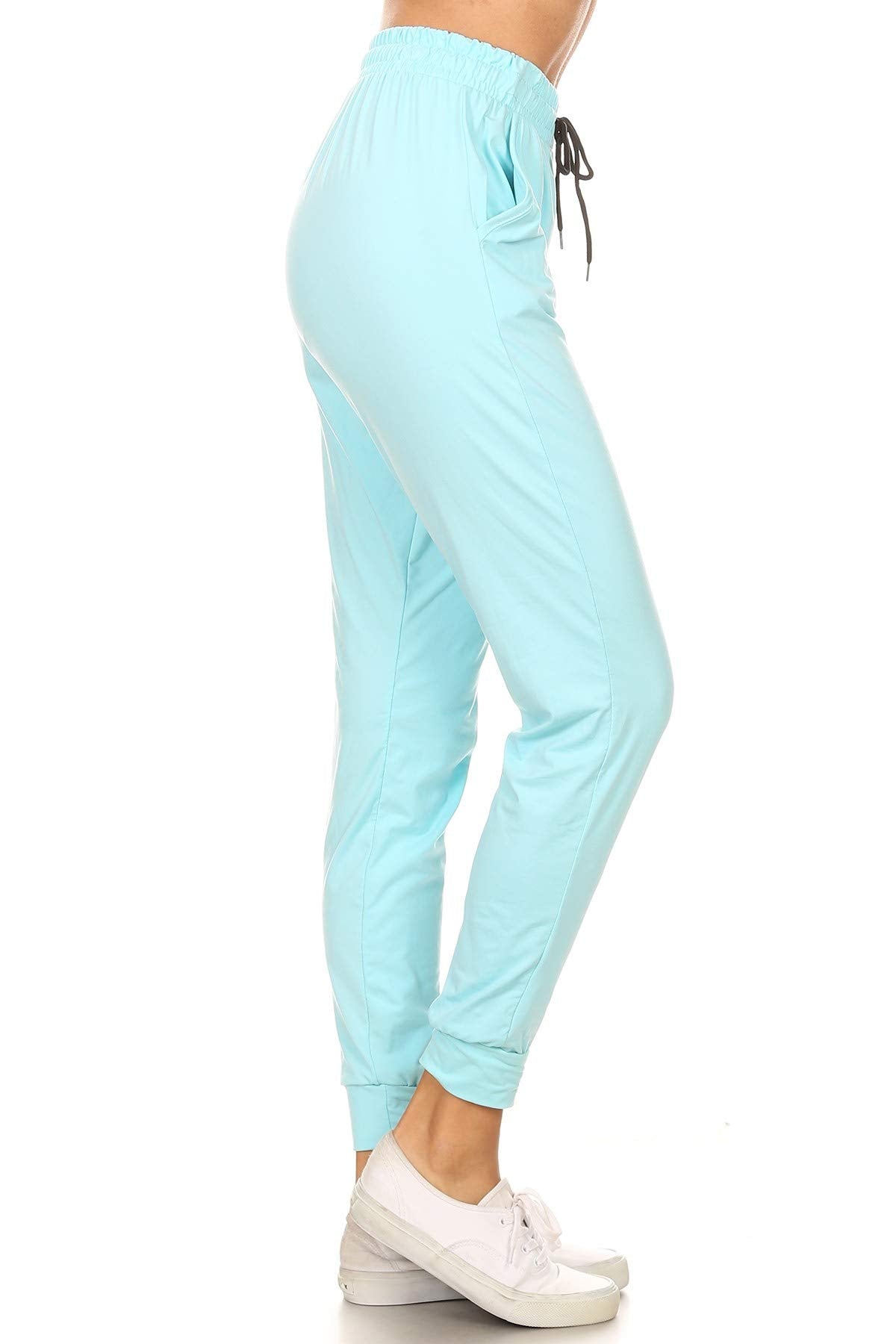 Leggings Depot Women's Relaxed-fit Jogger Track Cuff Sweatpants with Pockets for Yoga, Workout