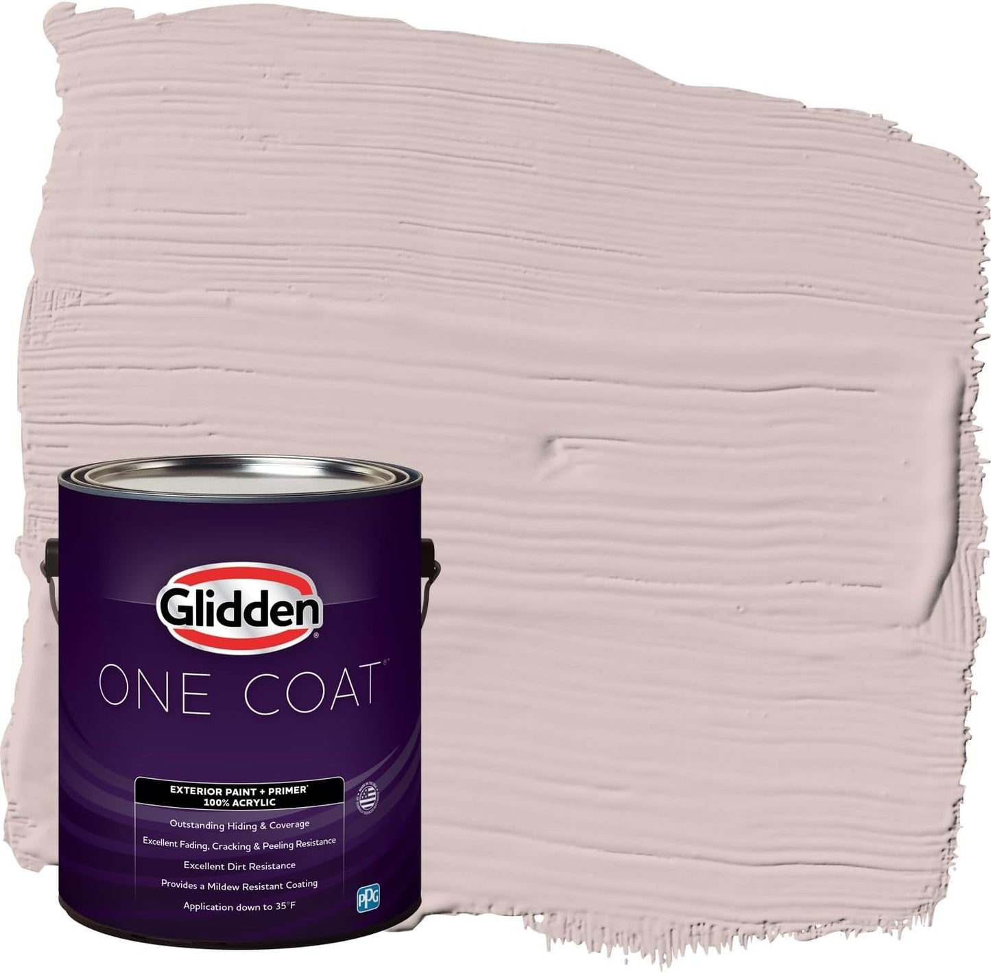 Glidden Exterior Paint + Primer: Pink/Ballet Slipper, One Coat, Semi-Gloss, 1-Gallon