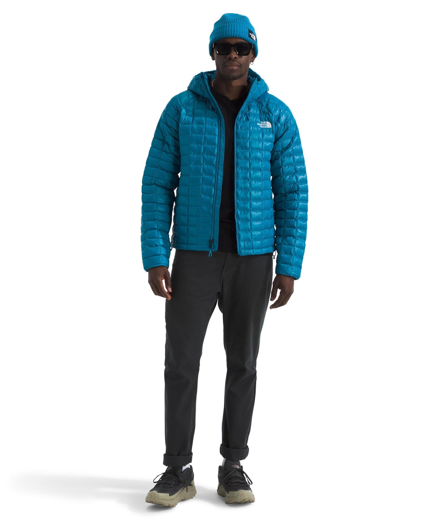 THE NORTH FACE Men's Thermoball Hooded Jacket | Lightweight, Wind & Water Resistant Fabric, Synthetic Insulation