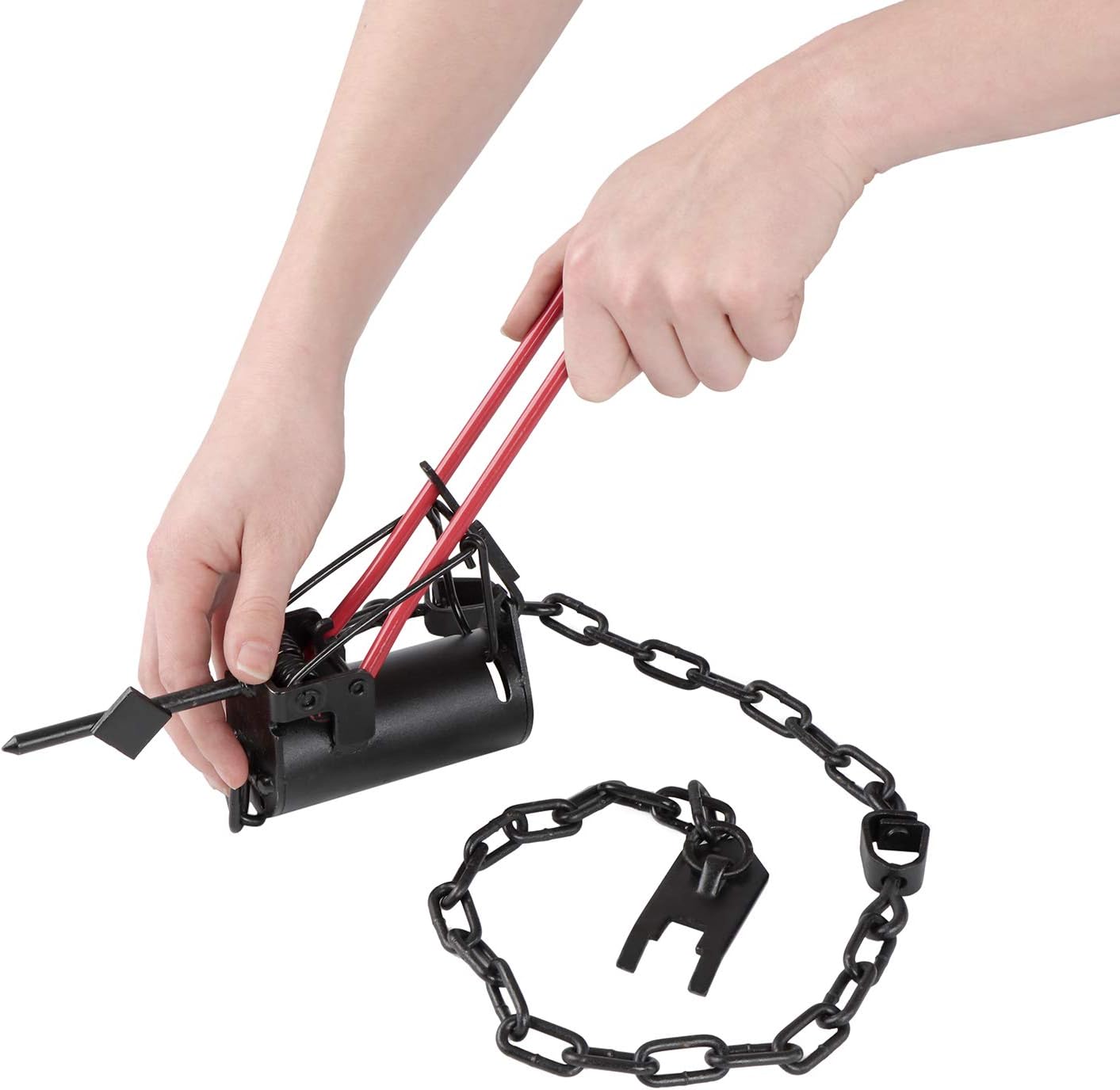 Dog Proof Trap Setter Tool - 7 Inch Leverage Handle for Coon Cuffs Traps Beaver Trap Setting Tool DP Trapping Tool
