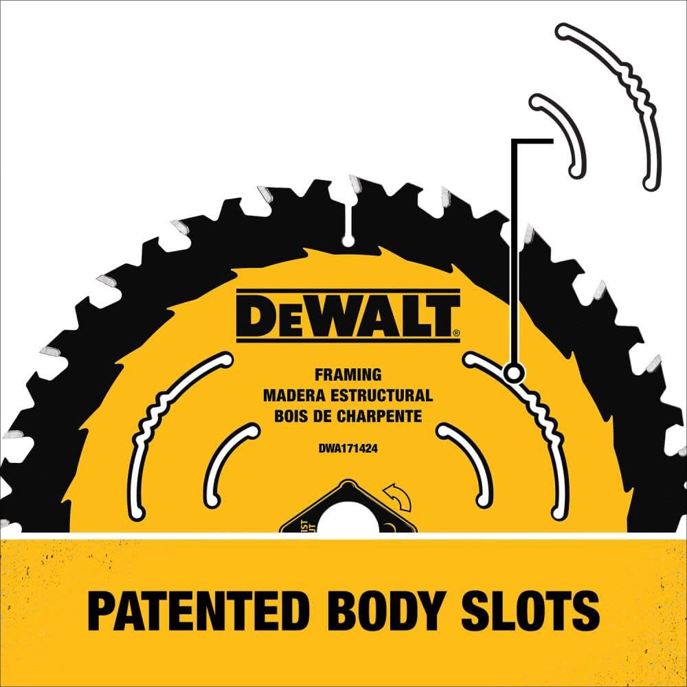 DEWALT Circular Saw Blade, 7 1/4 Inch, 24 Tooth, Wood Cutting, 3 Pack (DWA1714243)