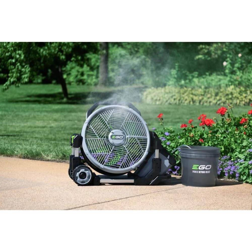 EGO POWER+ Portable Misting Fan, Outdoor Electric 18" 5 Speed Fan, Battery and Charger Not Included - FN1800