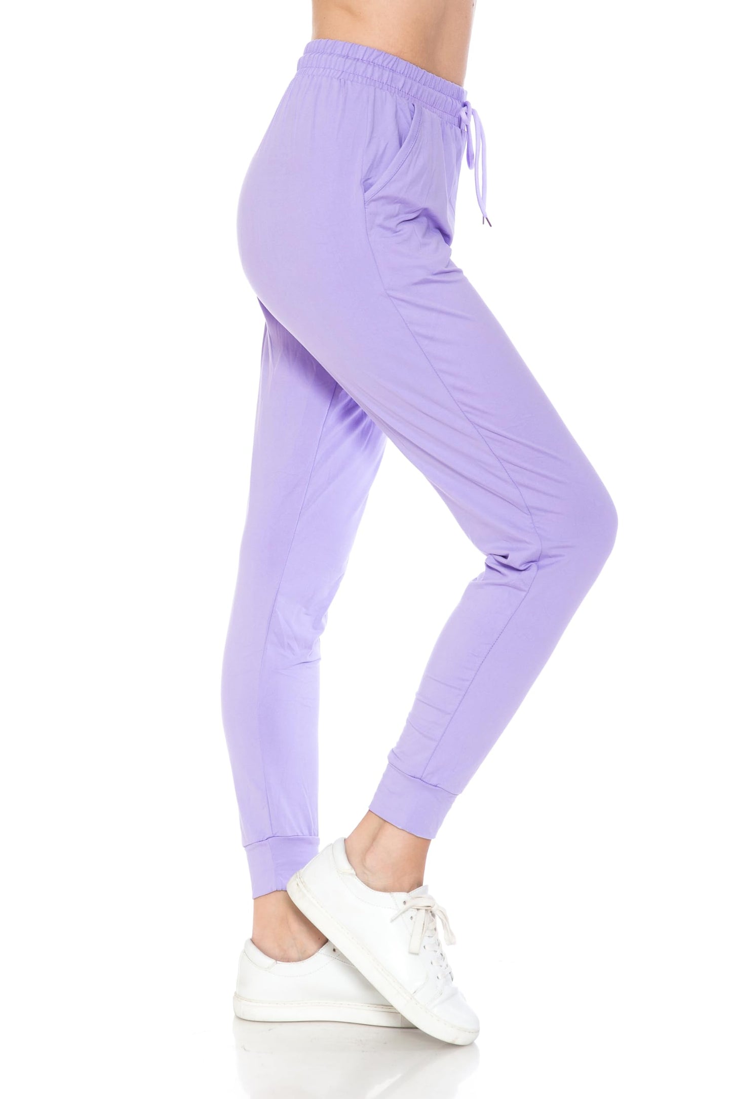Leggings Depot Women's Relaxed-fit Jogger Track Cuff Sweatpants with Pockets for Yoga, Workout