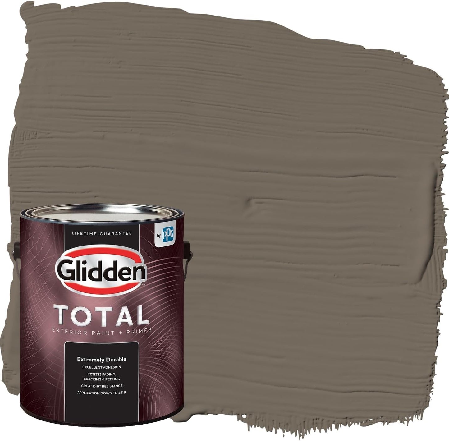 Glidden Exterior Paint + Primer: Beige/Pony Tail, One Coat, Semi-Gloss, 1-Gallon