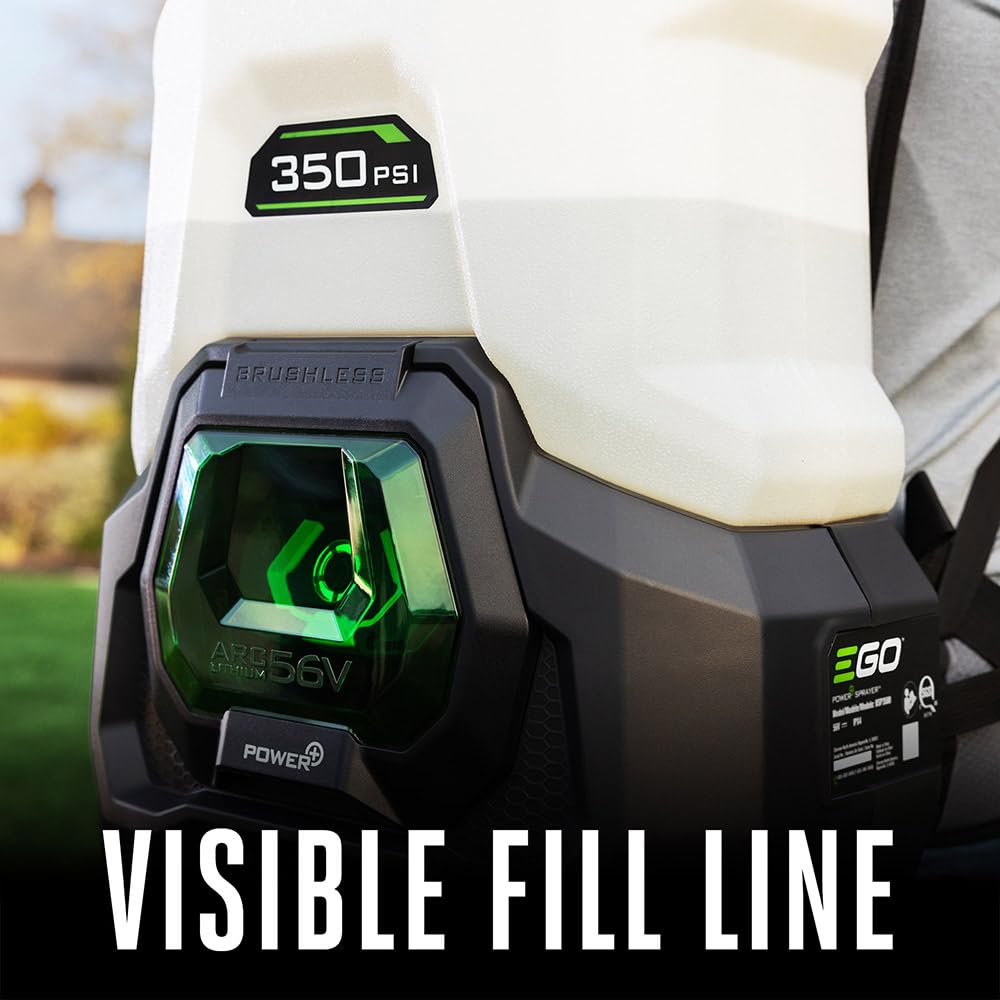 EGO POWER+ 4 Gallon, Backpack Sprayer for Lawn and Garden, Electric Pump, Battery and Charger Not Included - BSP3500