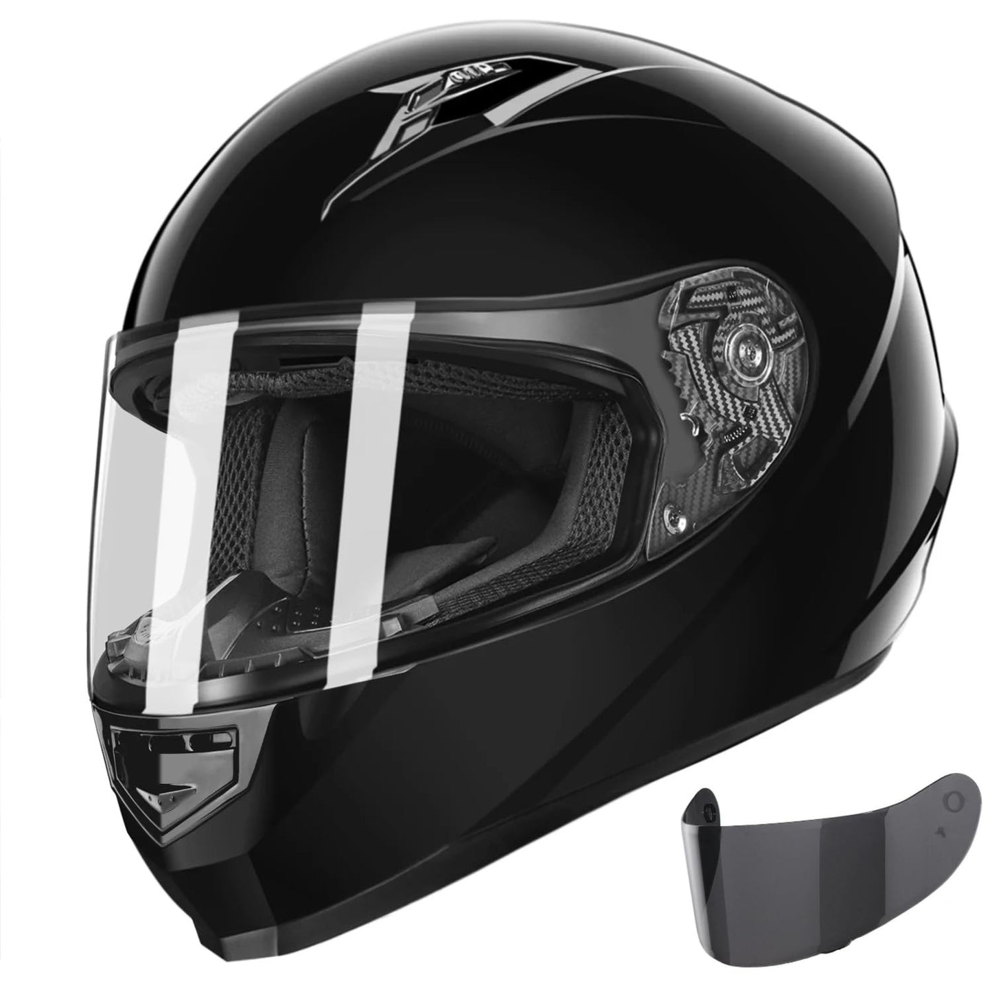 GLX GX11 Compact Motorcycle Helmet - Camo, Large - Full Face w/ Tinted Visor, DOT Approved
