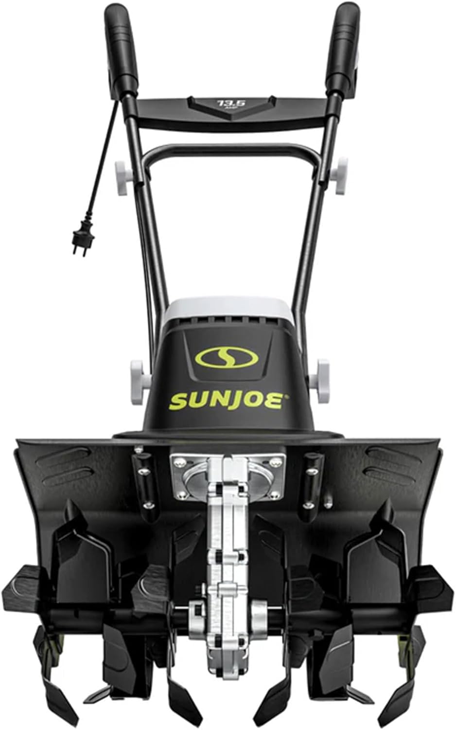 Sun Joe Electric Corded Garden Tiller & Cultivator, Steel Tines, 13.5 Amp, 16 Inch, Black - Heavy Duty Gardening Machine Equipment for Lawn, Yard, & Grass