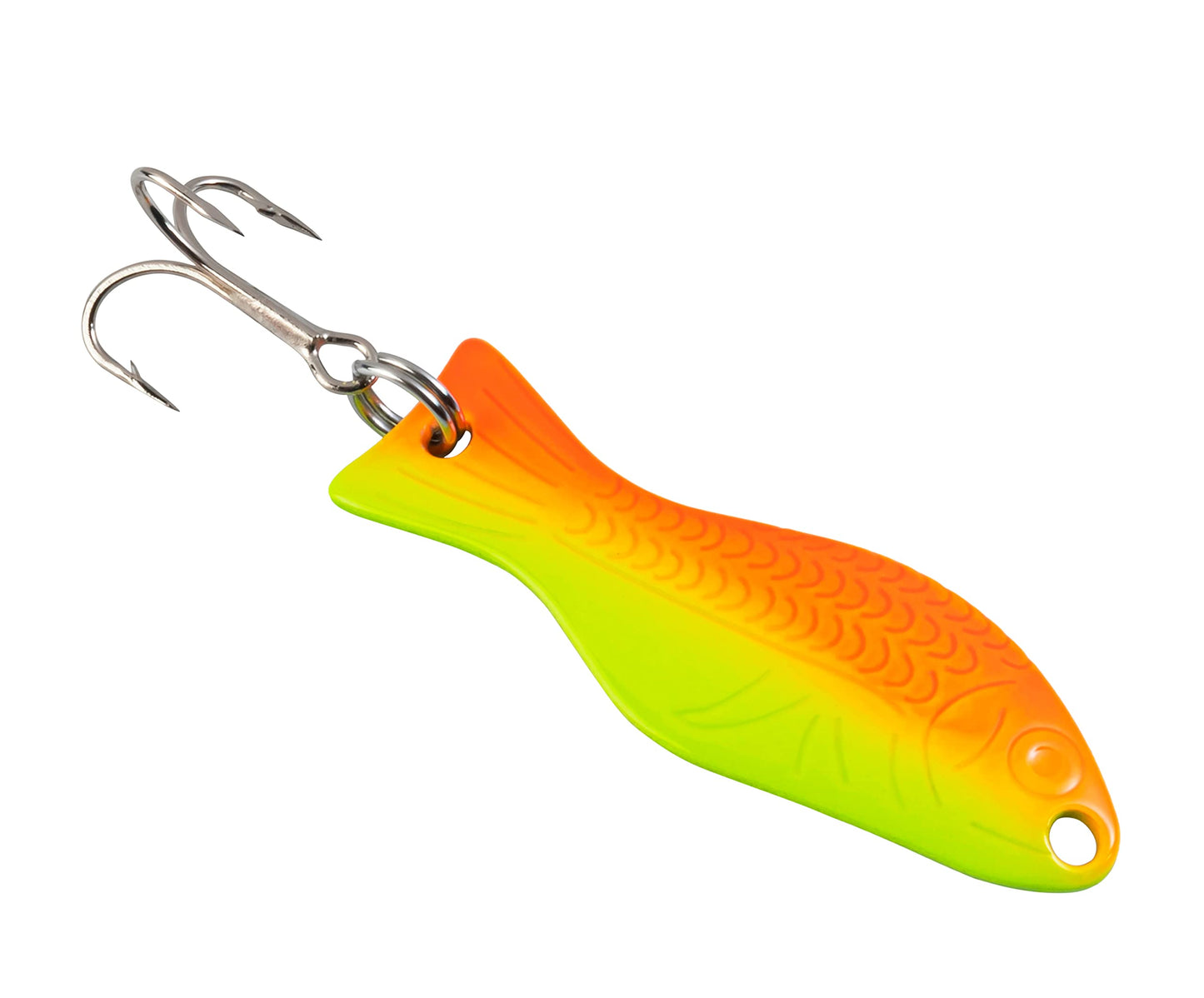 AL's Goldfish Lure Company, Rust Free Goldfish Freshwater Fishing Spoon, Treble Hook, Trout, Salmon, Bass, Walleye, Crappie, Panfish, and Pike. Sizes 3/16 oz., 1/4 oz. or 1/2 oz