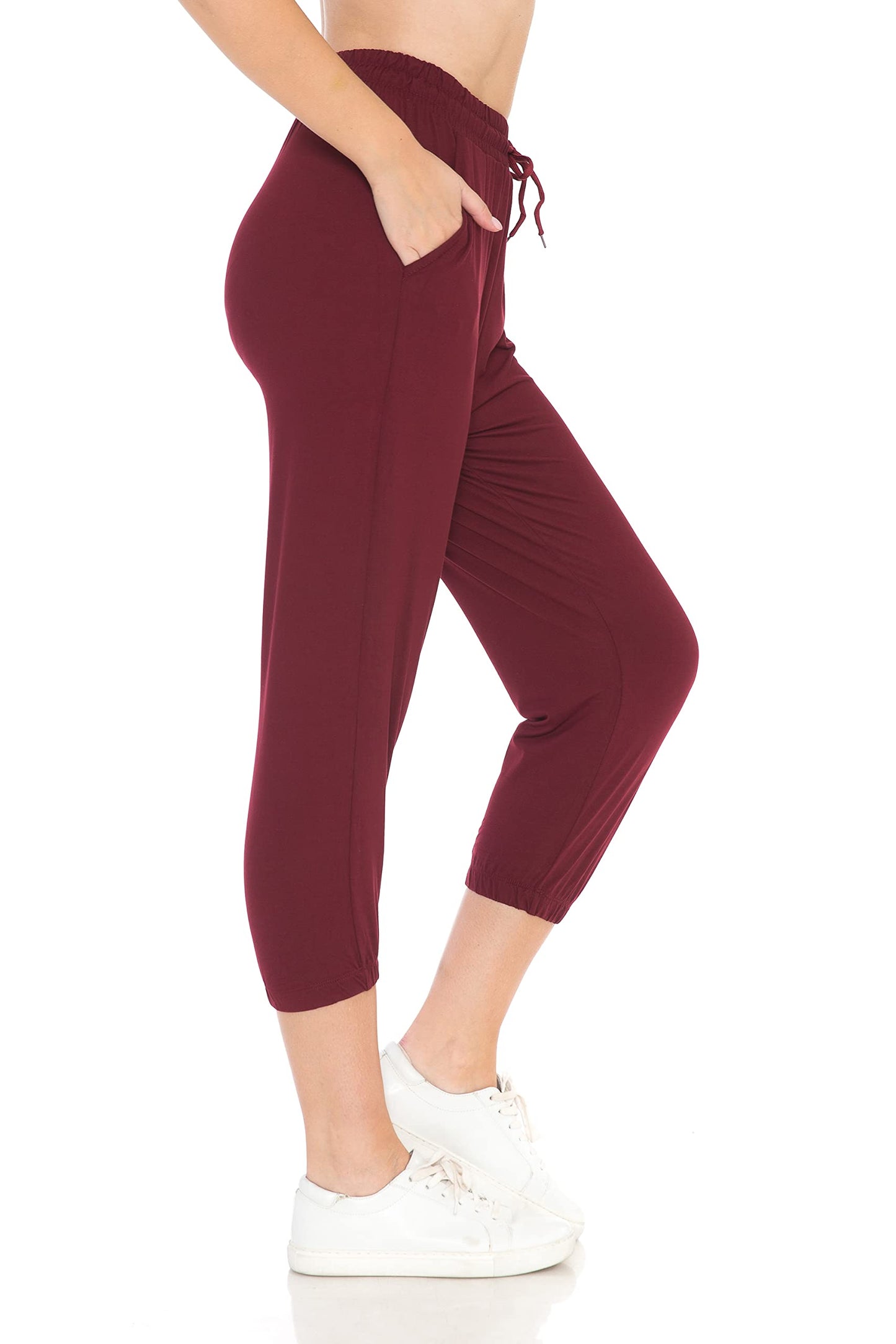 Leggings Depot Women's Relaxed-fit Jogger Track Cuff Sweatpants with Pockets for Yoga, Workout