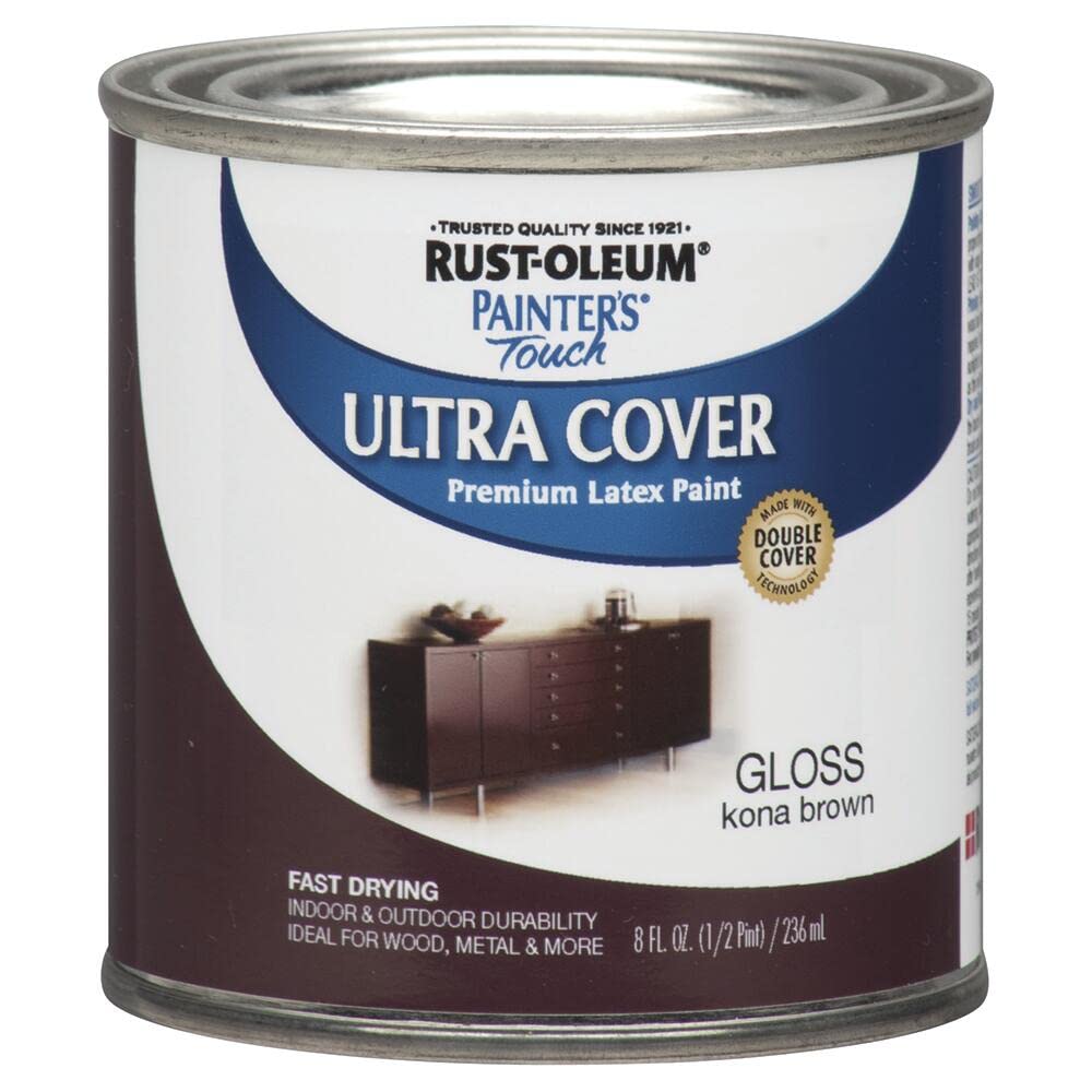 Rust-Oleum 1976502 Painter's Touch Latex Paint, Flat Black 32 Fl Oz, 1 Quarts, (Pack of 1)