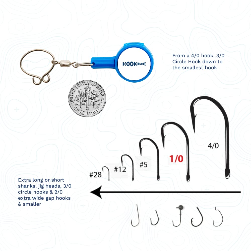 HOOK-EZE Fishing Knot Tying Tool | Protect from Fish Hooks | Tie Fishing Knots Easily | Cool Gadgets for Fishermen | Ice Fly Fishing | Fishing Accessories for Beginner Anglers | Nail Knot Tool
