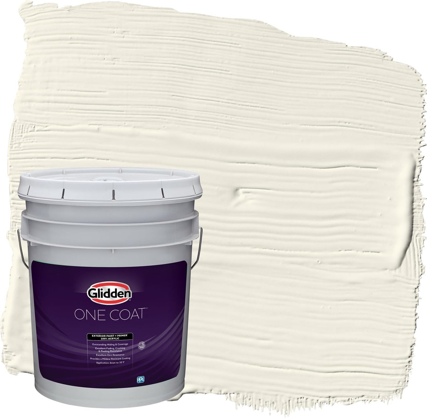 Glidden Exterior Paint + Primer: Beige/Toasted Almond, One Coat, Satin, 1-Gallon