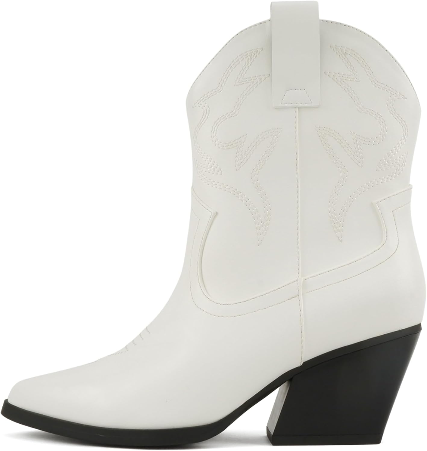 Soda “BLAZING” ~ Women Western Bootie Pointe Toe with Low Heel (Wide Fit Available)