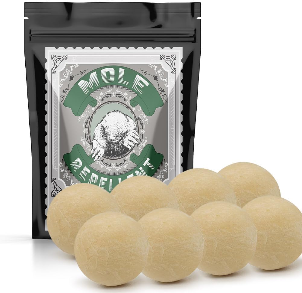 Mole Repellent Outdoor, Vole Repellent Outdoor, Get Rid of Ground Mole, Gopher Repellent, Mole Deterrent for Yard, Groundhog Repellent, Mole Control-8P
