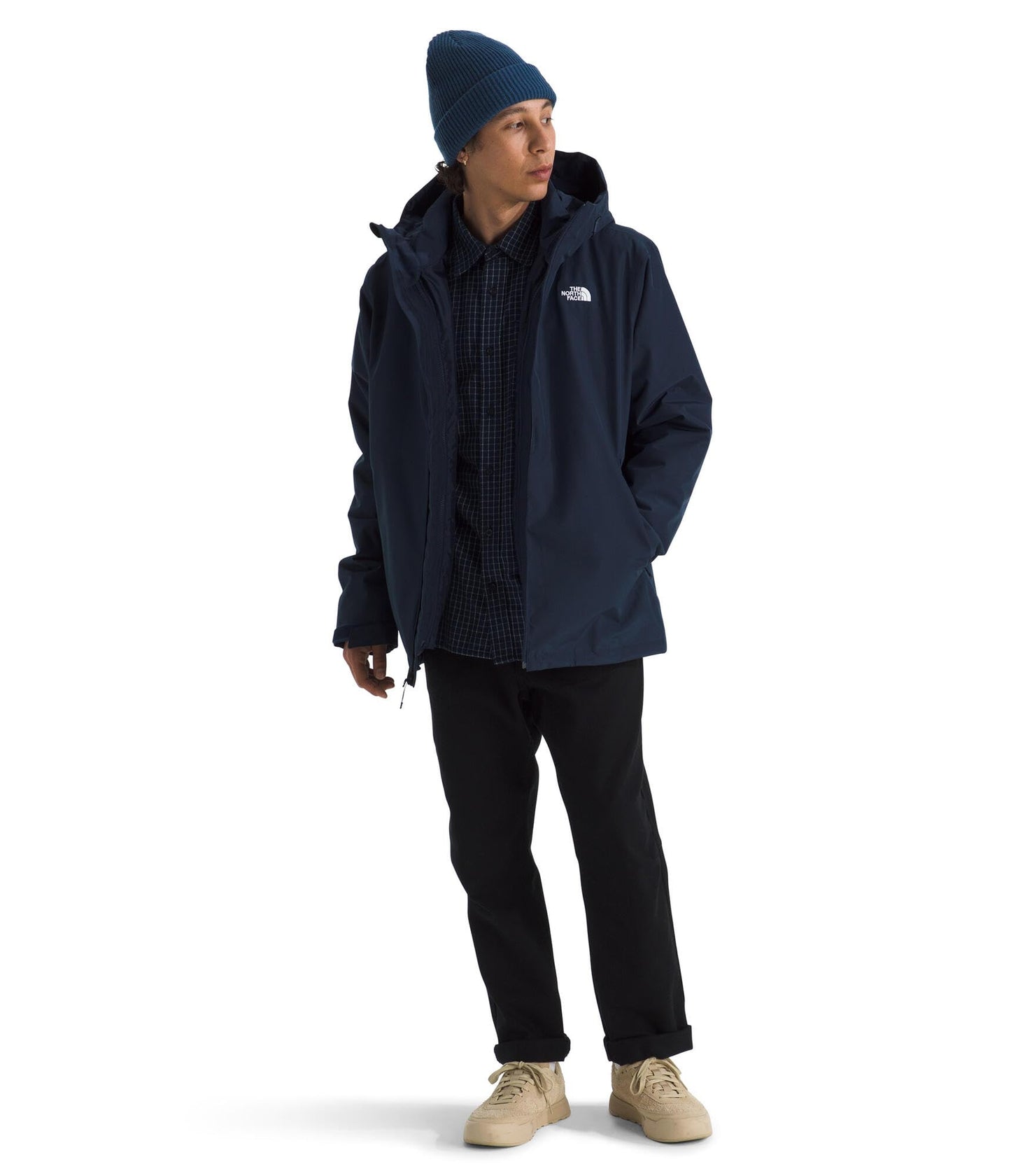 THE NORTH FACE Men's Carto Mono Triclimate Hooded Jacket (Standard & Big Size) | Insulated Winter Coat Wind & Water Resistant