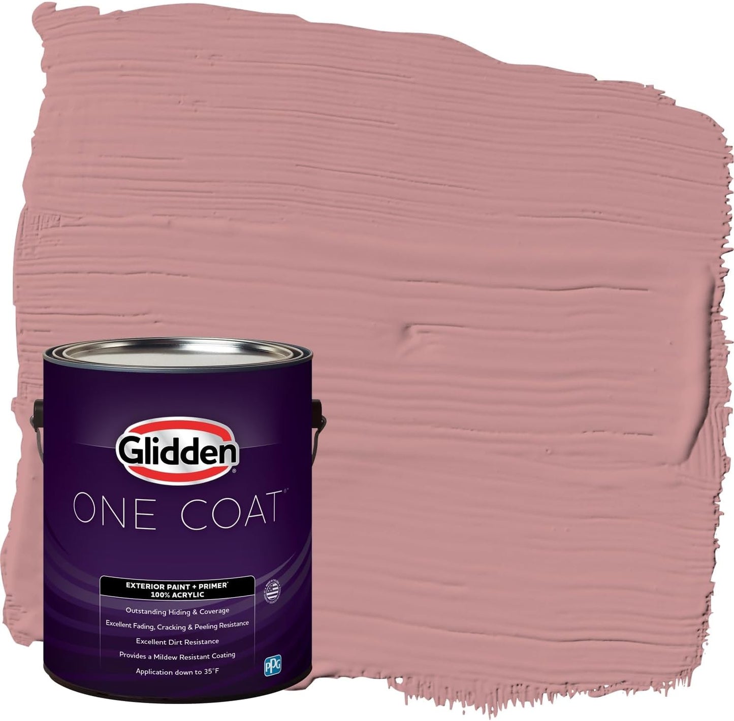 Glidden Exterior Paint + Primer: Pink/Ballet Slipper, One Coat, Semi-Gloss, 1-Gallon