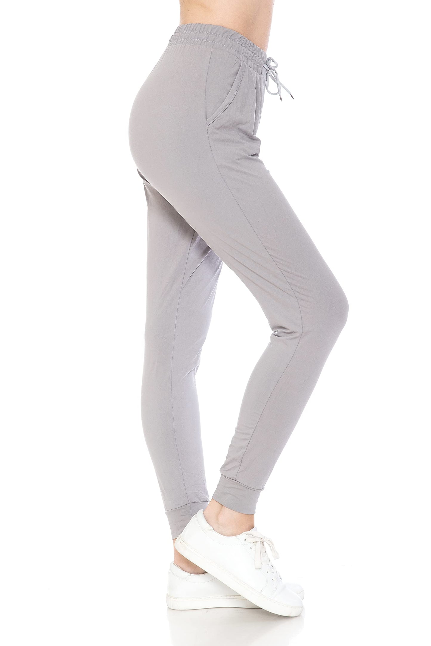 Leggings Depot Women's Relaxed-fit Jogger Track Cuff Sweatpants with Pockets for Yoga, Workout