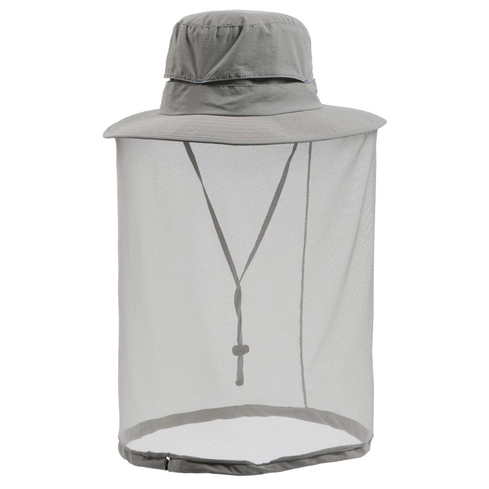 Comhats Net Nylon Mesh Veil Bucket Hats for Men Sun UV Protection Fishing/Gardening/Boating Outdoor
