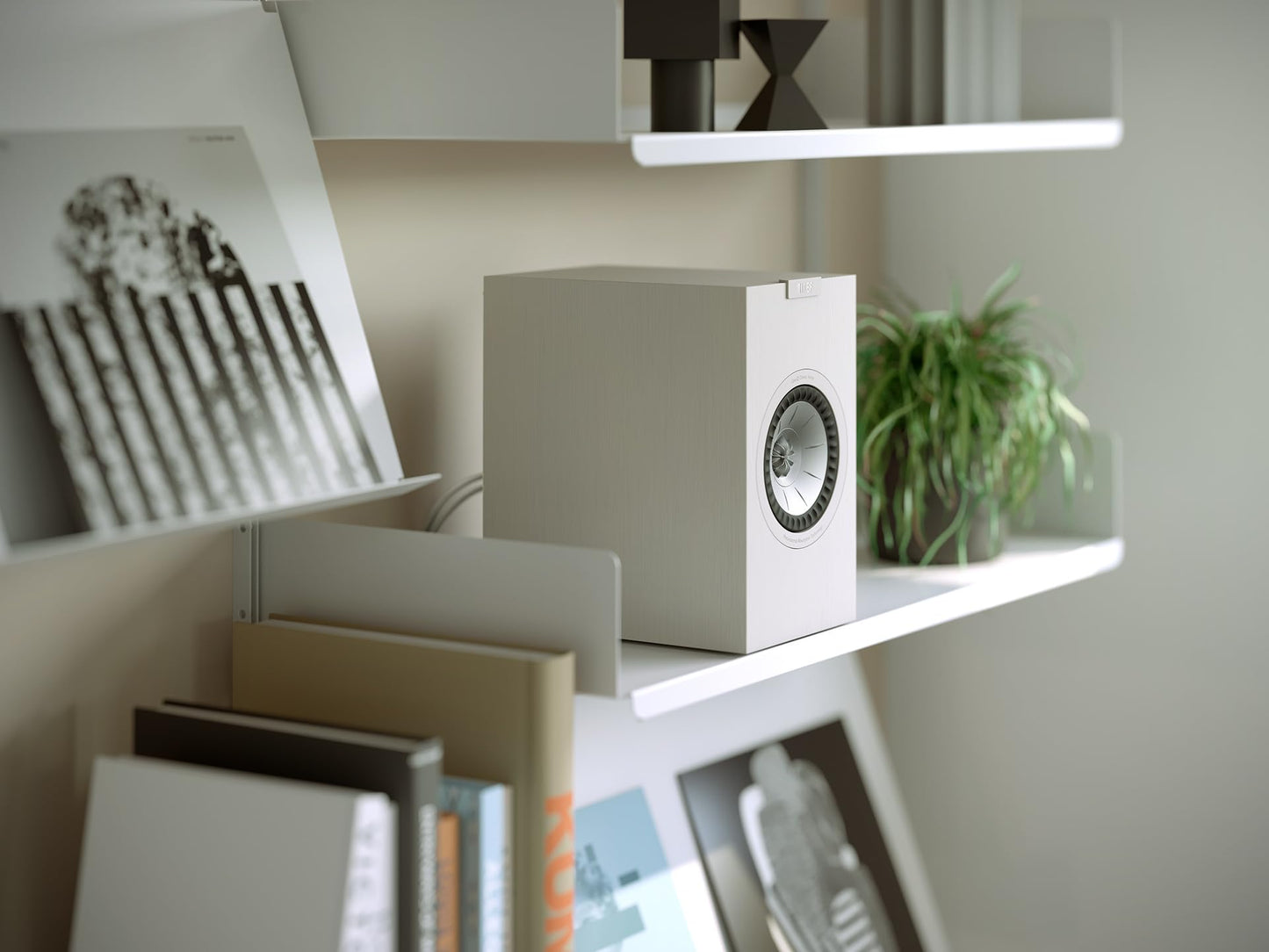KEF Q1 Meta Bookshelf Speaker (White, Pair)