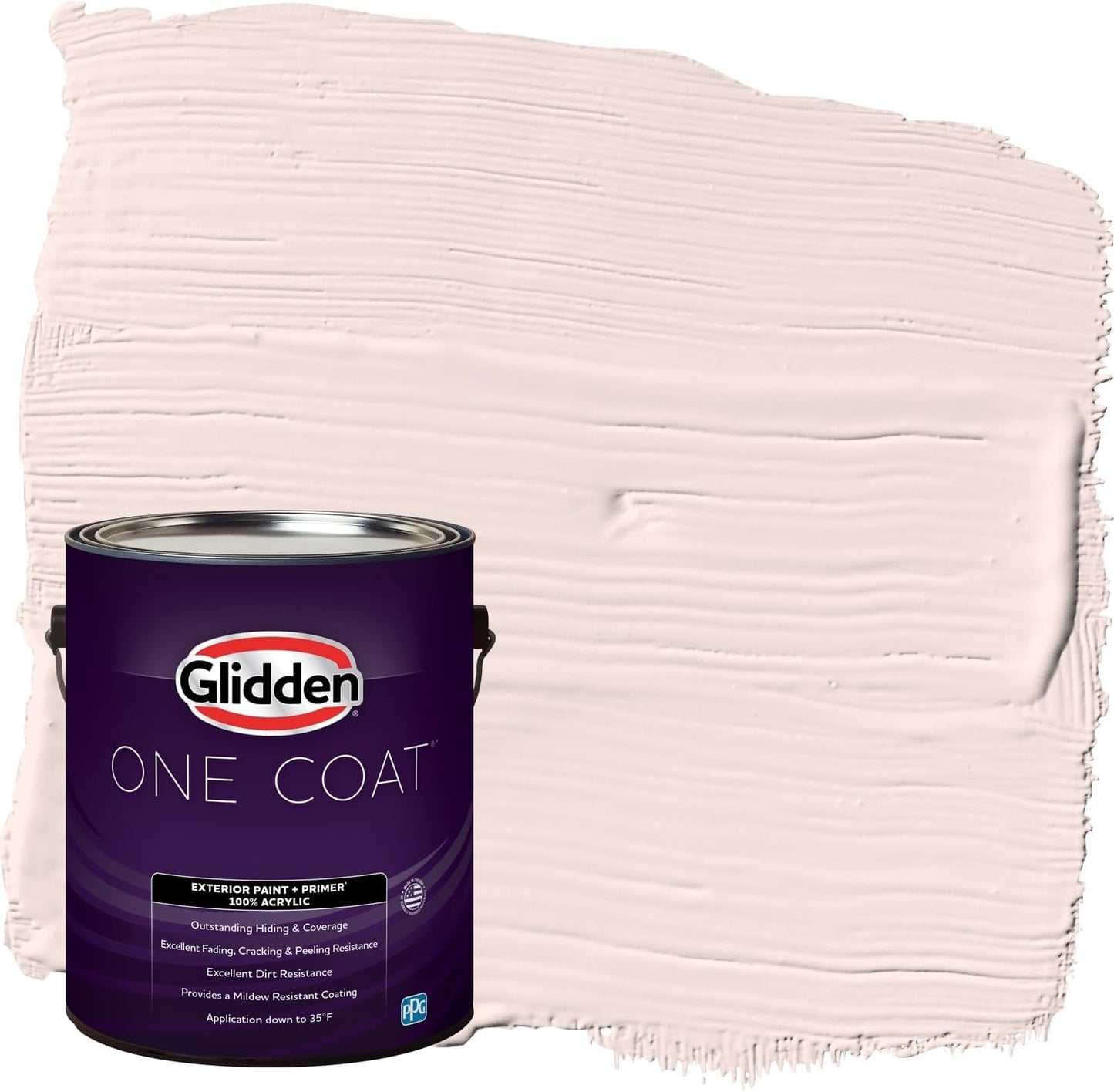 Glidden Exterior Paint + Primer: Pink/Ballet Slipper, One Coat, Semi-Gloss, 1-Gallon