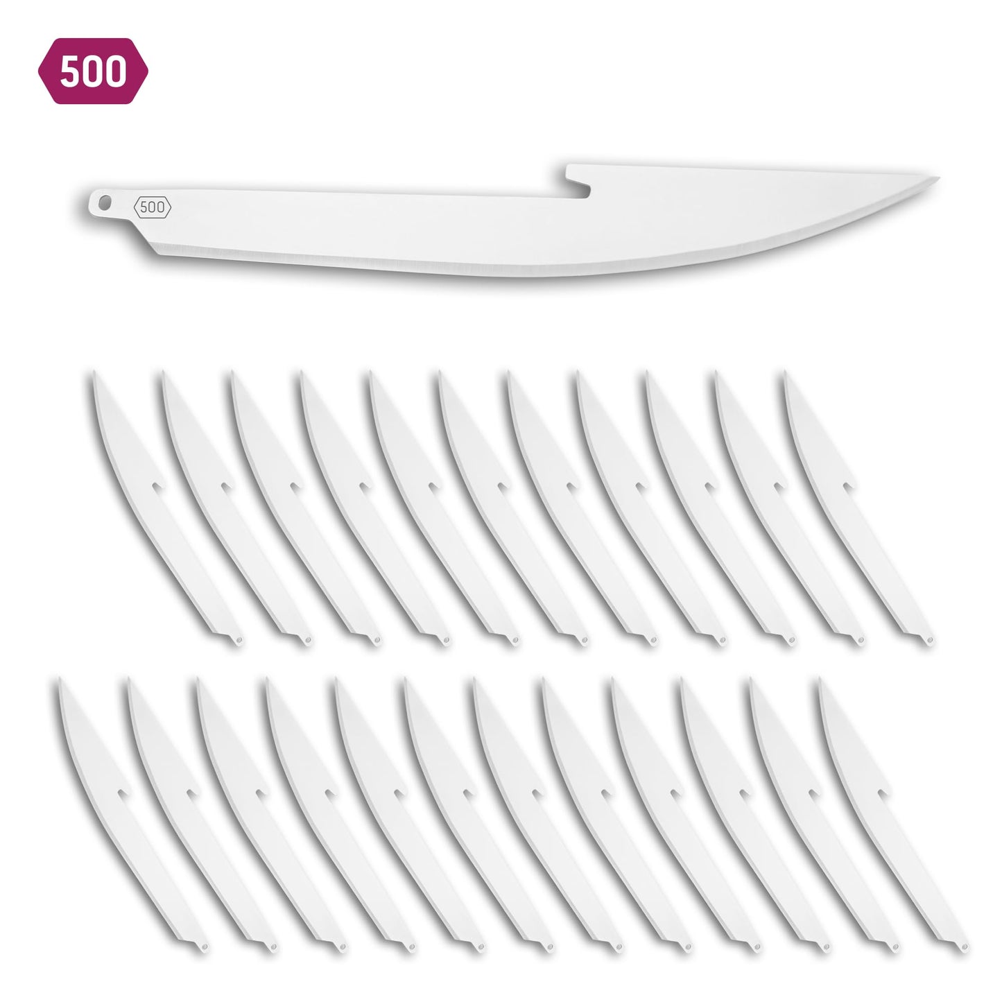 OUTDOOR EDGE 3.5" RazorSafe Replacement Sharp-Point Knife Blades, 24 Piece Value Pack